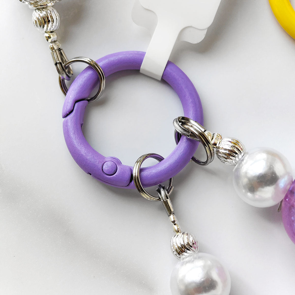 AAKey Rings  Fashionable Alloy Colored Electroplated Round Ring Open Spring Clip Lobster Clasp DIY Keychain Bag Hook Mobile Phone Chain Connector, Suitable For Handmade Crafts