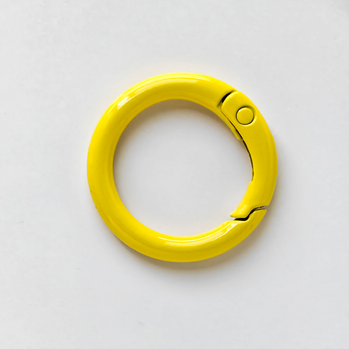 AAKey Rings  Fashionable Alloy Colored Electroplated Round Ring Open Spring Clip Lobster Clasp DIY Keychain Bag Hook Mobile Phone Chain Connector, Suitable For Handmade Crafts