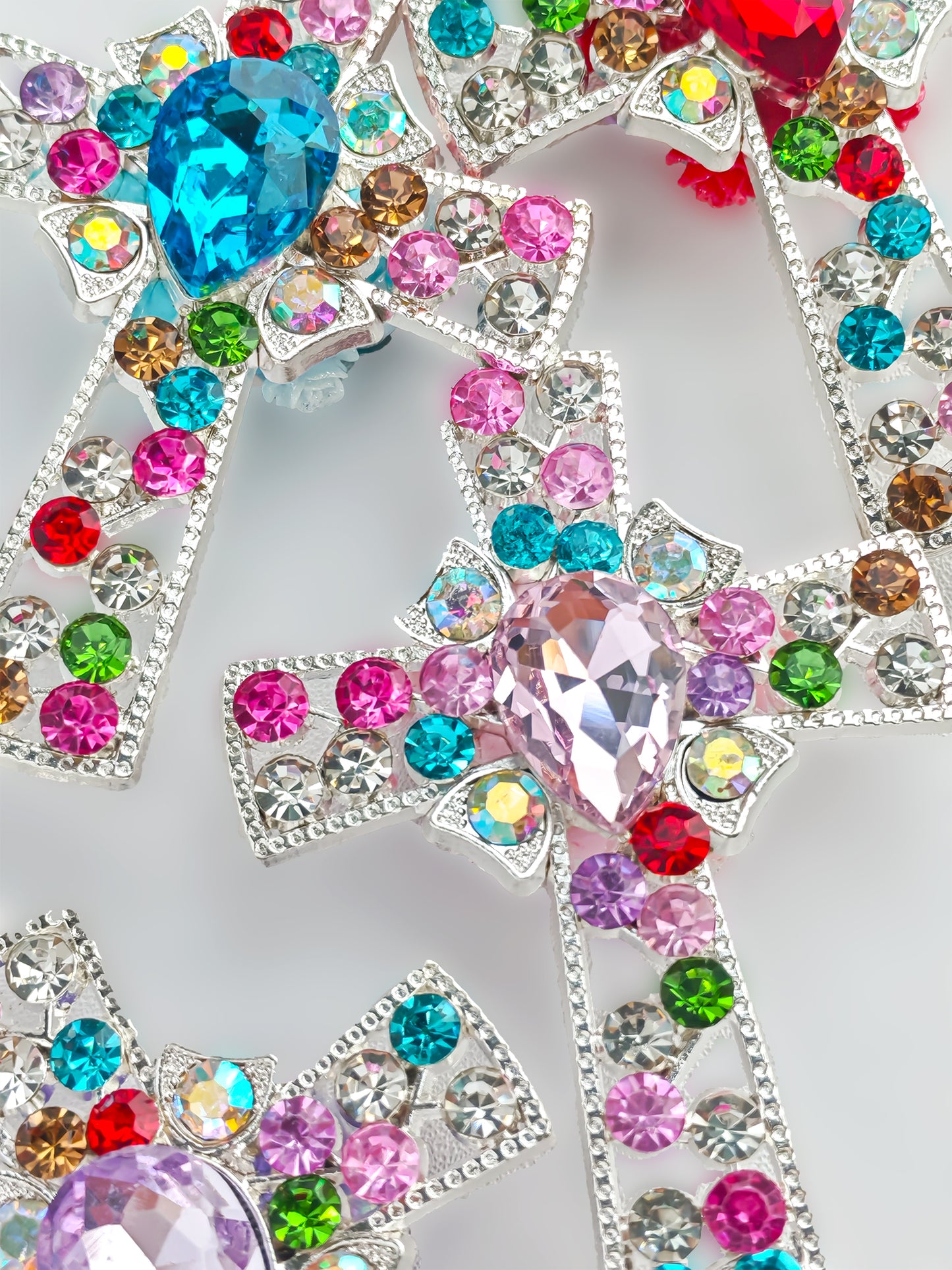 C52058 Diamond-Set Cross Fancy Bead Colored diamonds Diy Beads For Girls/Women To Makinng Beaded Bracelet Necklace Keychain Jewelry Phone ChainAccessories