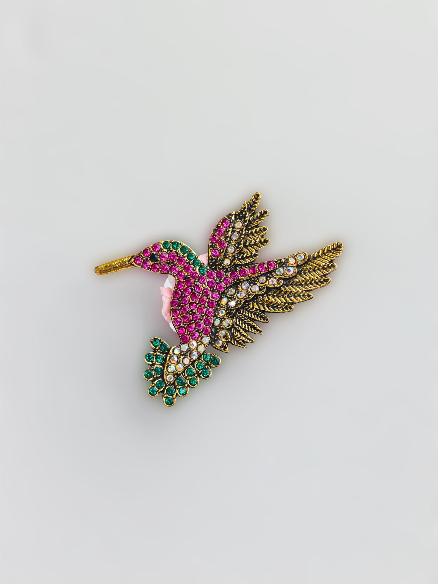 C52059 Fancy Bead Metal Diamond Engraved Bird  Straight Hole Beads Suitable For Bead Pens, Mobile Phone Pendants, Key Chains And Bags DIY Jewelry Craft Accessories