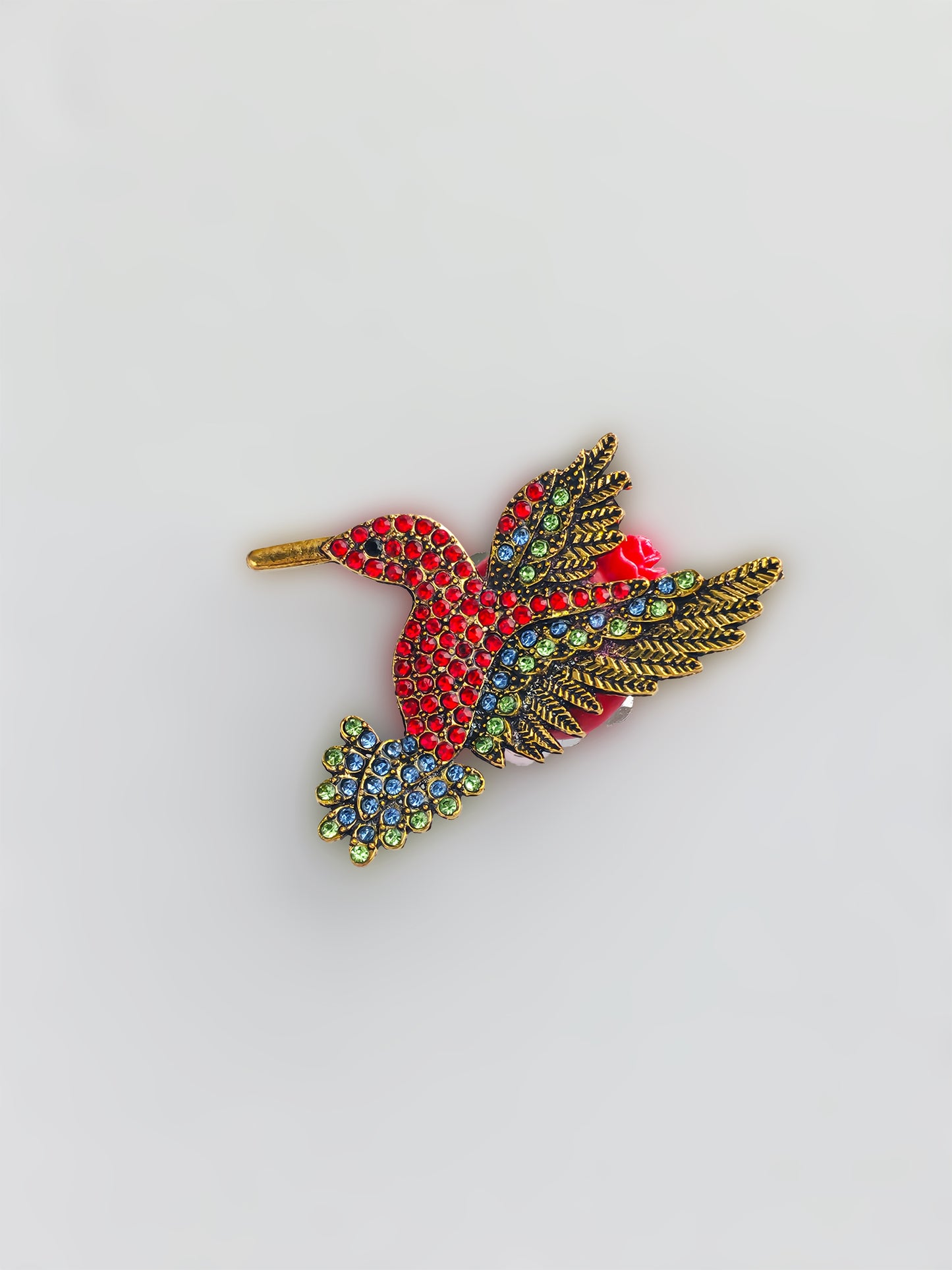 C52059 Fancy Bead Metal Diamond Engraved Bird  Straight Hole Beads Suitable For Bead Pens, Mobile Phone Pendants, Key Chains And Bags DIY Jewelry Craft Accessories