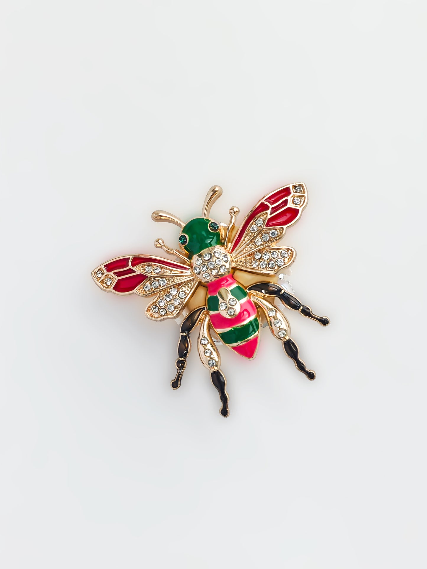 C52061  Metal Diamond Engraved Little Bee DIY Jewelry Making Craft Accessories, Fashion Decorative Beads For Pen, Keychain, Backpack Charm & Women's Creative Gifts