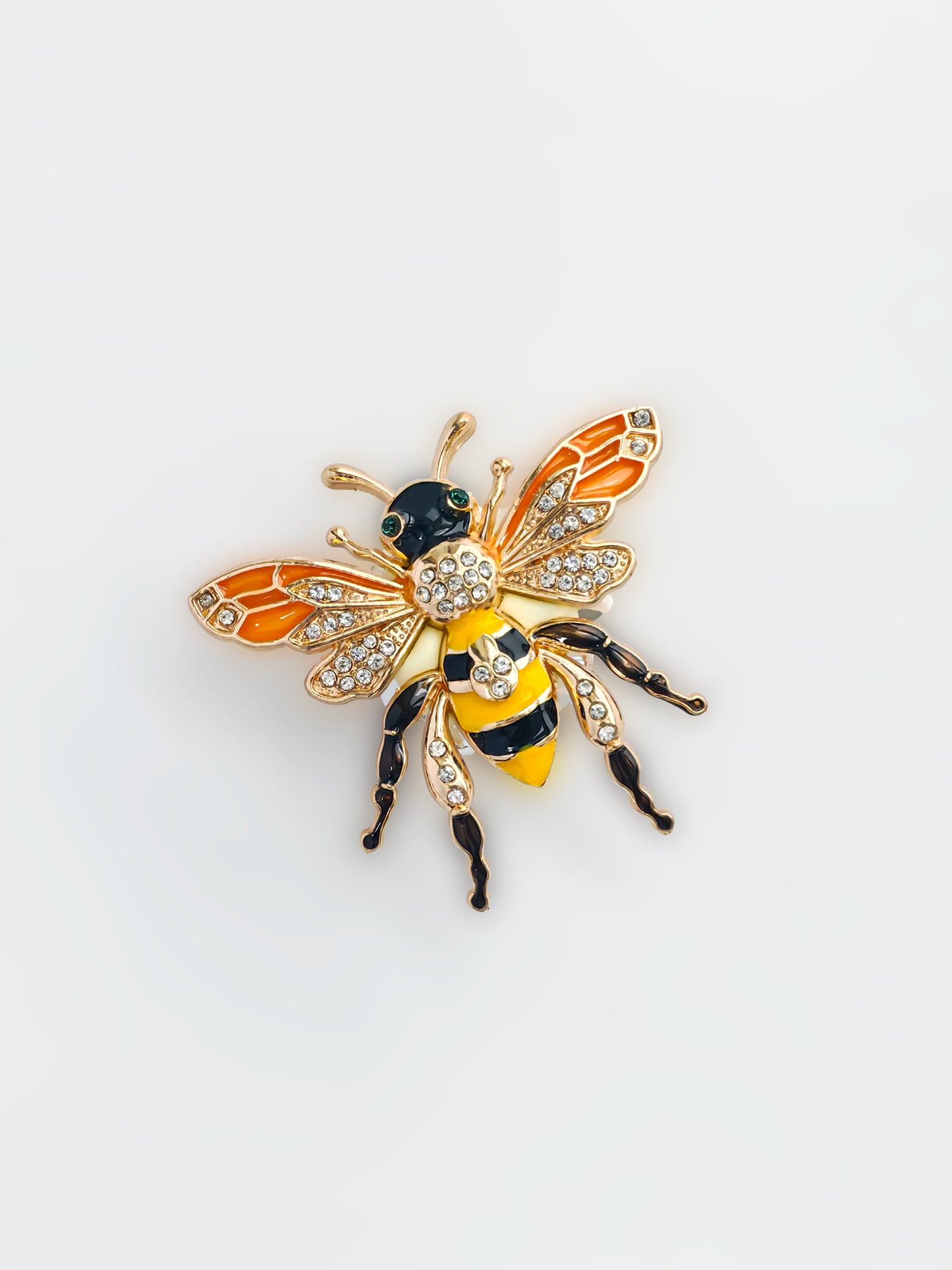 C52061  Metal Diamond Engraved Little Bee DIY Jewelry Making Craft Accessories, Fashion Decorative Beads For Pen, Keychain, Backpack Charm & Women's Creative Gifts
