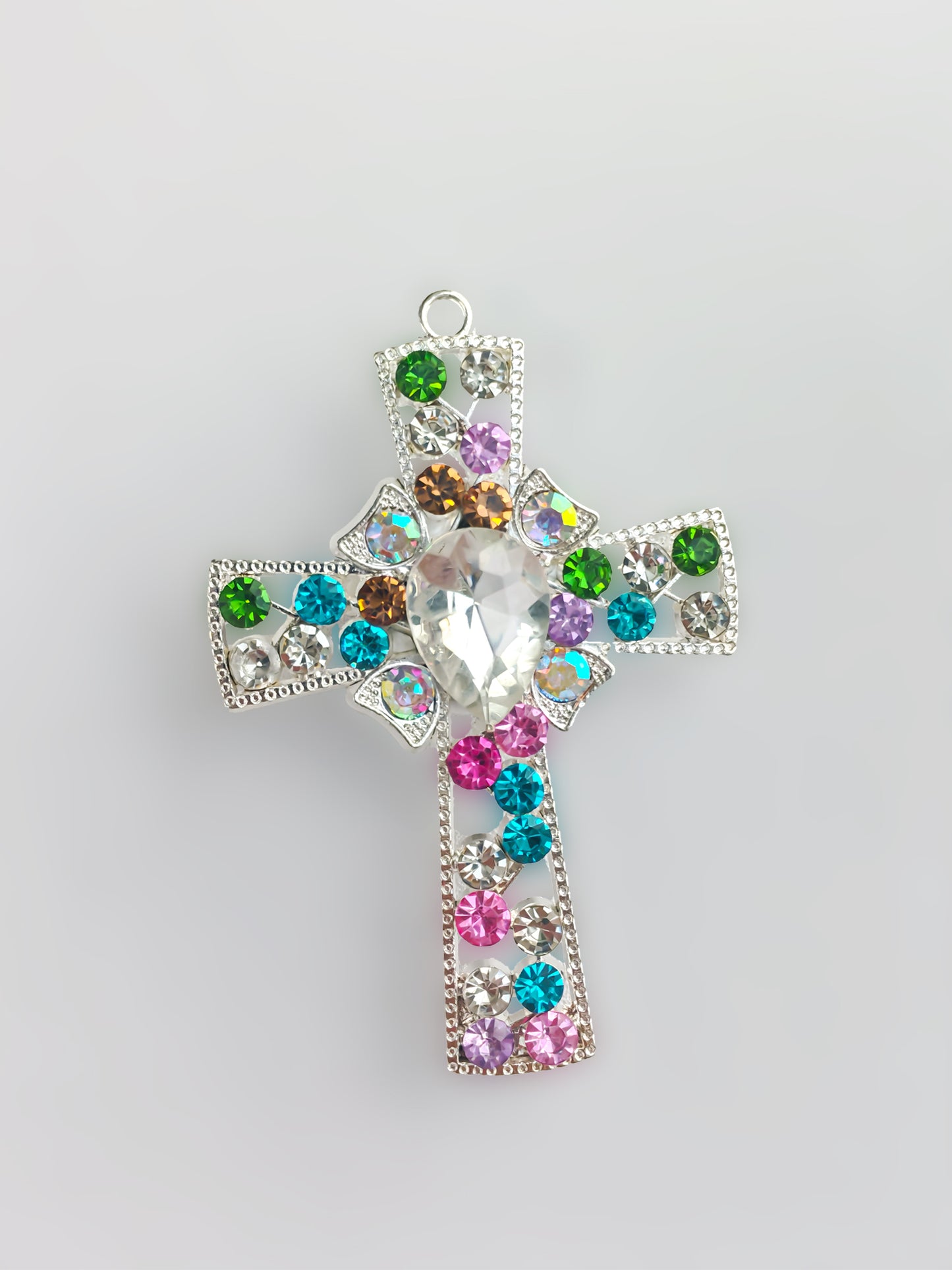 C52058 Diamond-Set Cross Fancy Bead Colored diamonds Diy Beads For Girls/Women To Makinng Beaded Bracelet Necklace Keychain Jewelry Phone ChainAccessories