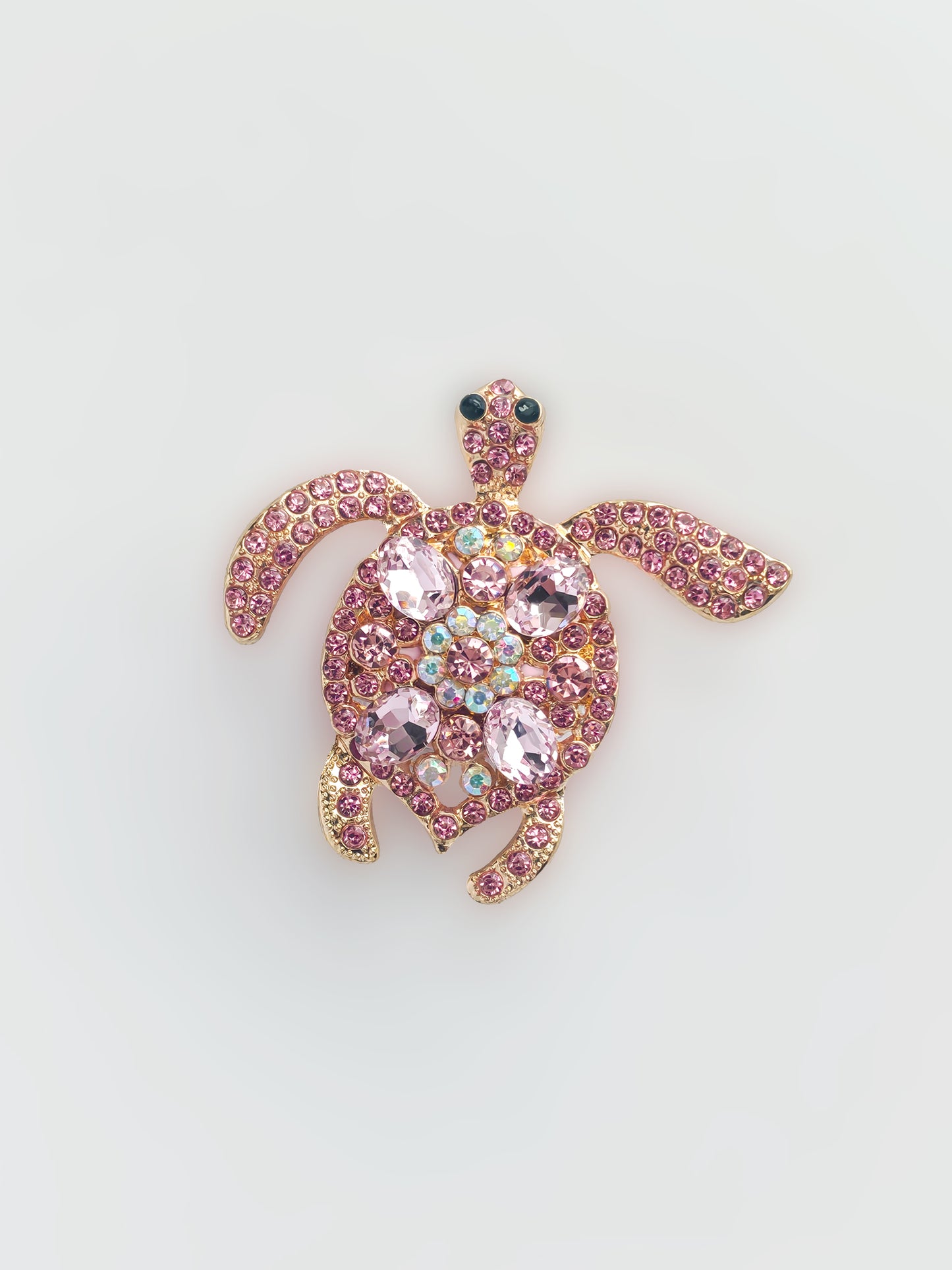 C52066 Metal Creative Diamond-Encrusted Turtle, Zircon Turtle Perforated Jewelry Suitable For Bead Pens, Mobile Phone Pendants, Key Chains And Bags DIY Jewelry Craft Accessories