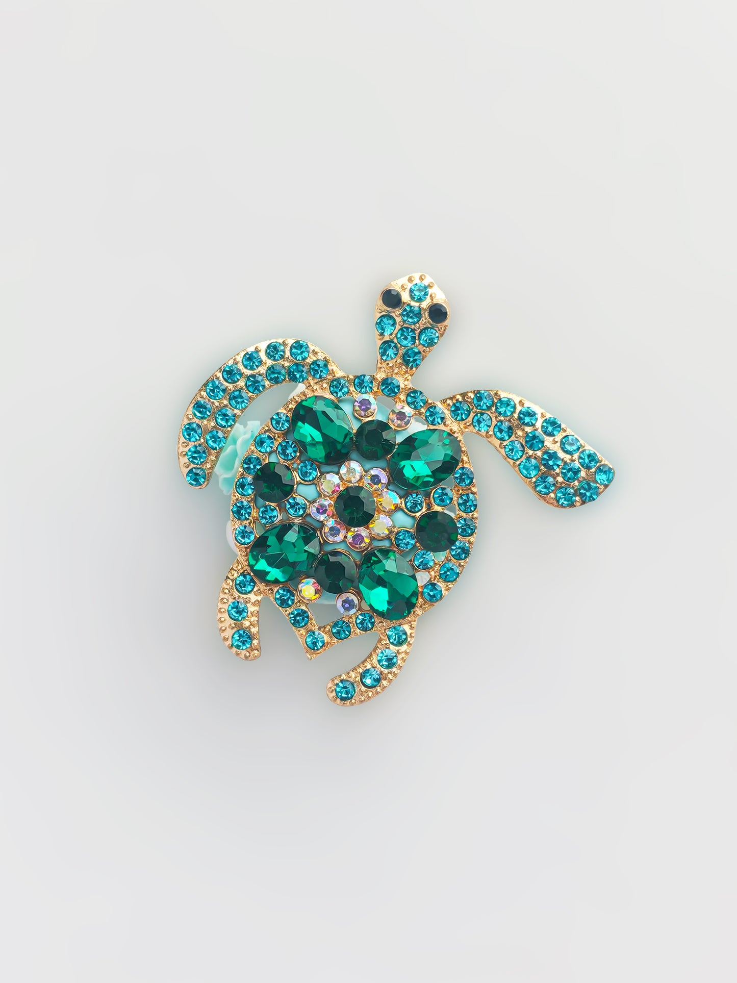 C52066 Metal Creative Diamond-Encrusted Turtle, Zircon Turtle Perforated Jewelry Suitable For Bead Pens, Mobile Phone Pendants, Key Chains And Bags DIY Jewelry Craft Accessories