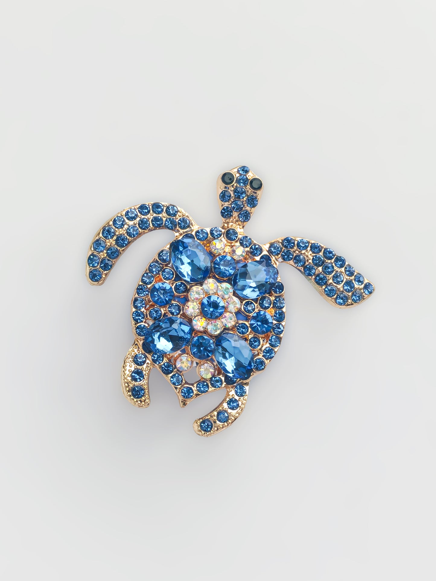 C52066 Metal Creative Diamond-Encrusted Turtle, Zircon Turtle Perforated Jewelry Suitable For Bead Pens, Mobile Phone Pendants, Key Chains And Bags DIY Jewelry Craft Accessories