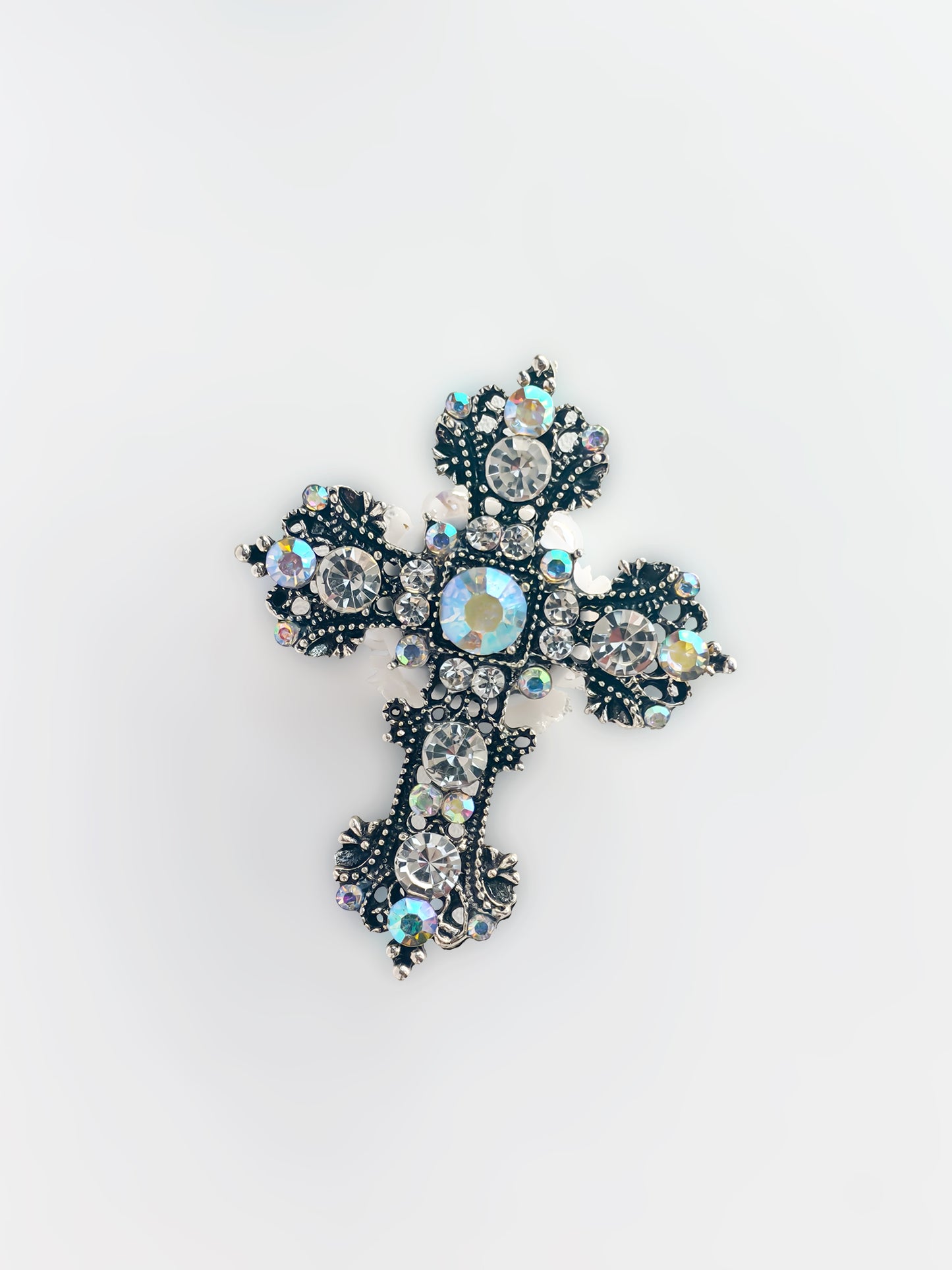 C52067 Metal Creative Diamond-Encrusted Cross, Suitable For Bead Pens, Mobile Phone Pendants, Key Chains And Bags DIY Jewelry Craft Accessories