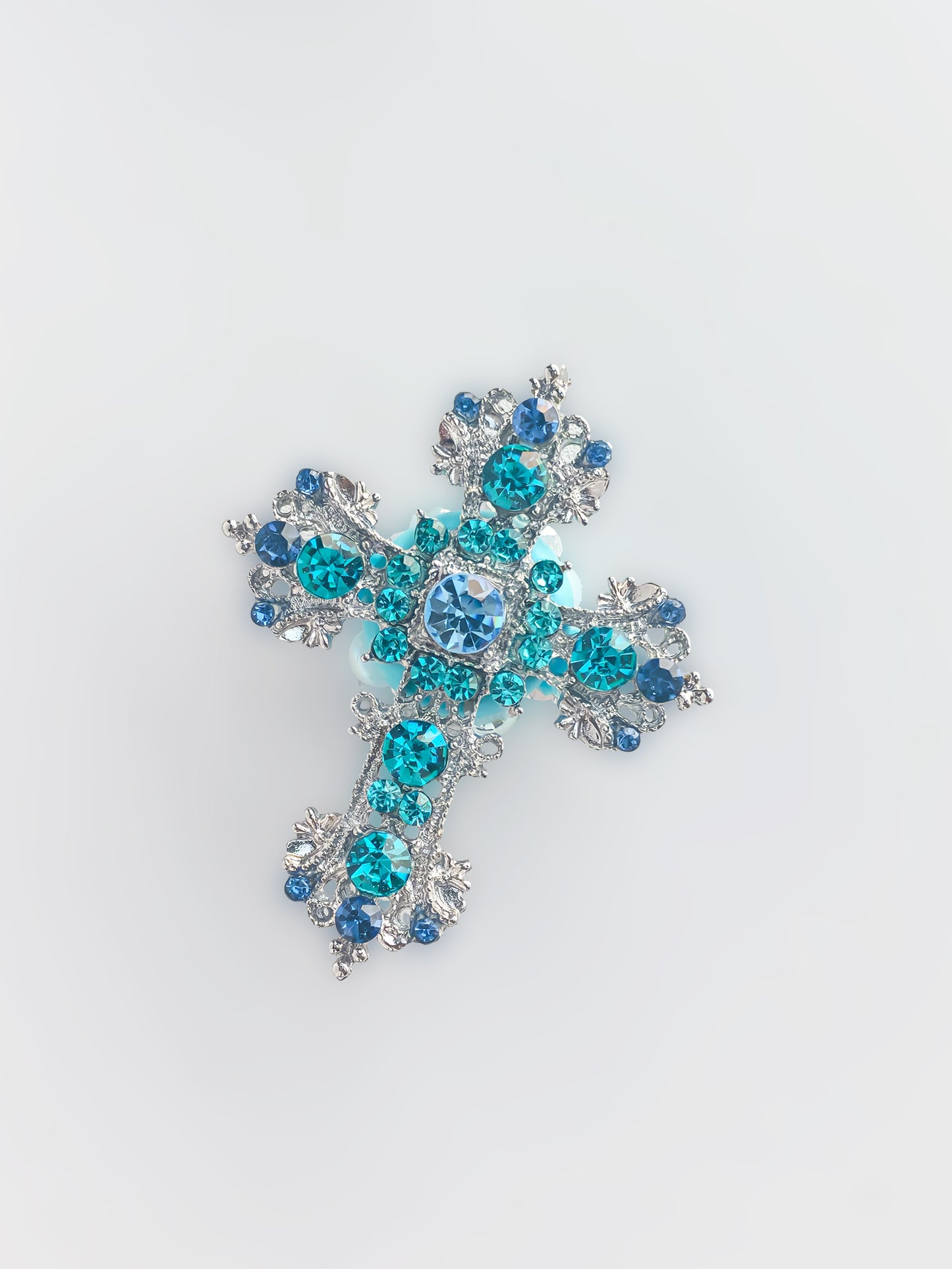 C52067 Metal Creative Diamond-Encrusted Cross, Suitable For Bead Pens, Mobile Phone Pendants, Key Chains And Bags DIY Jewelry Craft Accessories