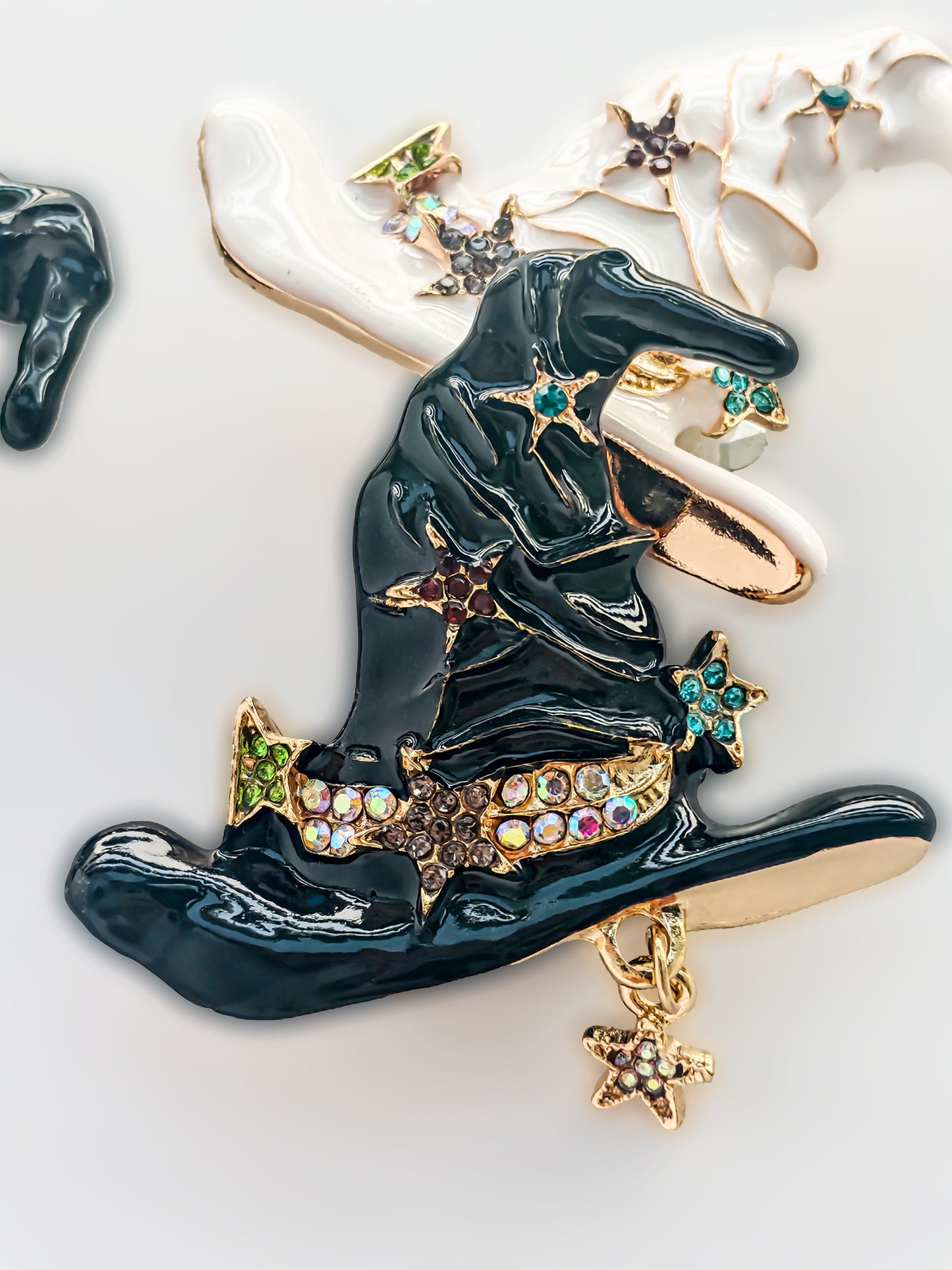 C52069 Metal Magic Hat, The witch's magic hat, Magical and retro design Suitable For Bead Pens, Mobile Phone Pendants, Key Chains And Bags DIY Jewelry Craft Accessories