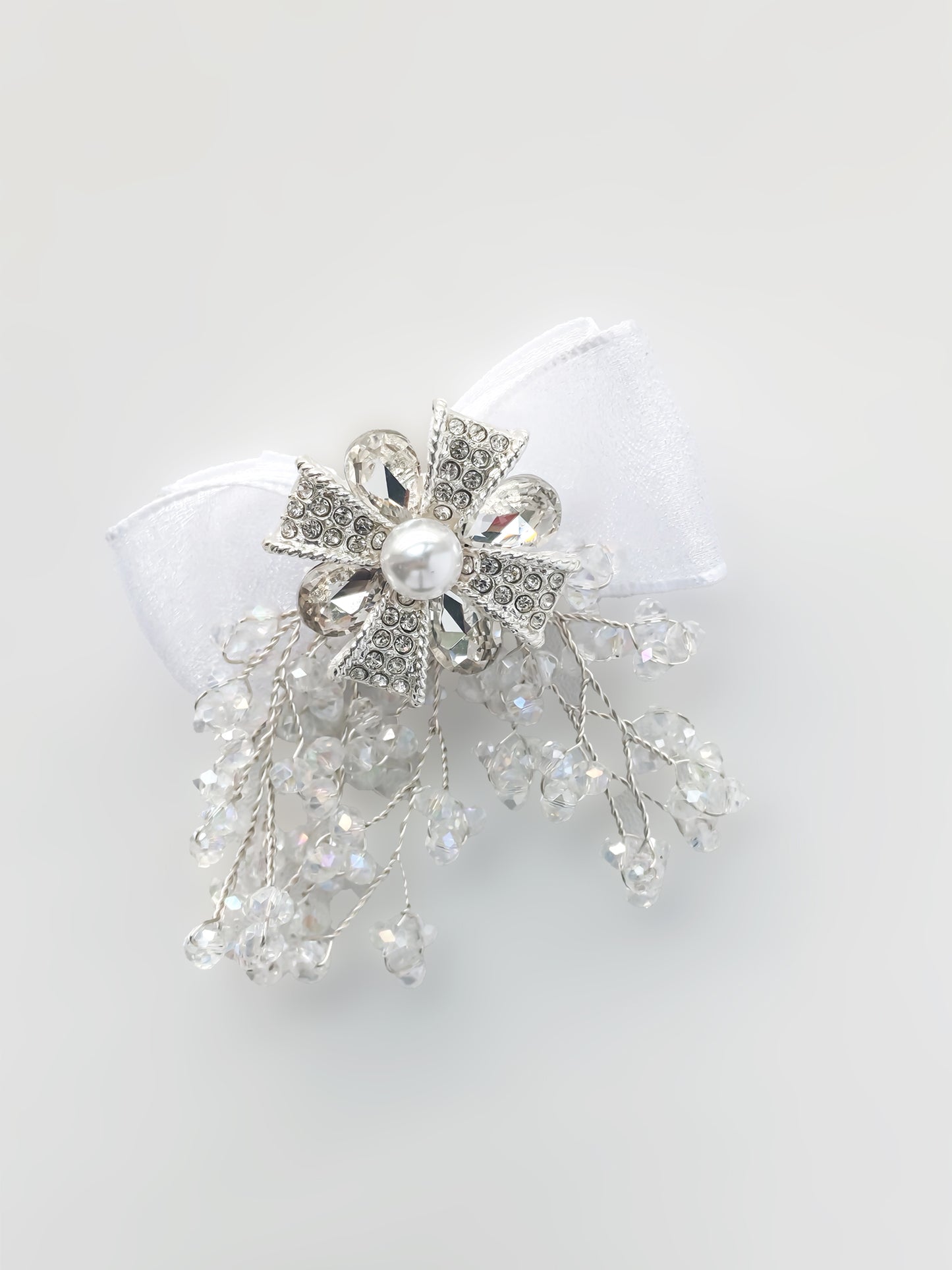 C52073 Metal Bowknot Pearl And Diamond Suitable For Bead Pens, Mobile Phone Pendants, Key Chains And Bags DIY Jewelry Craft Accessories