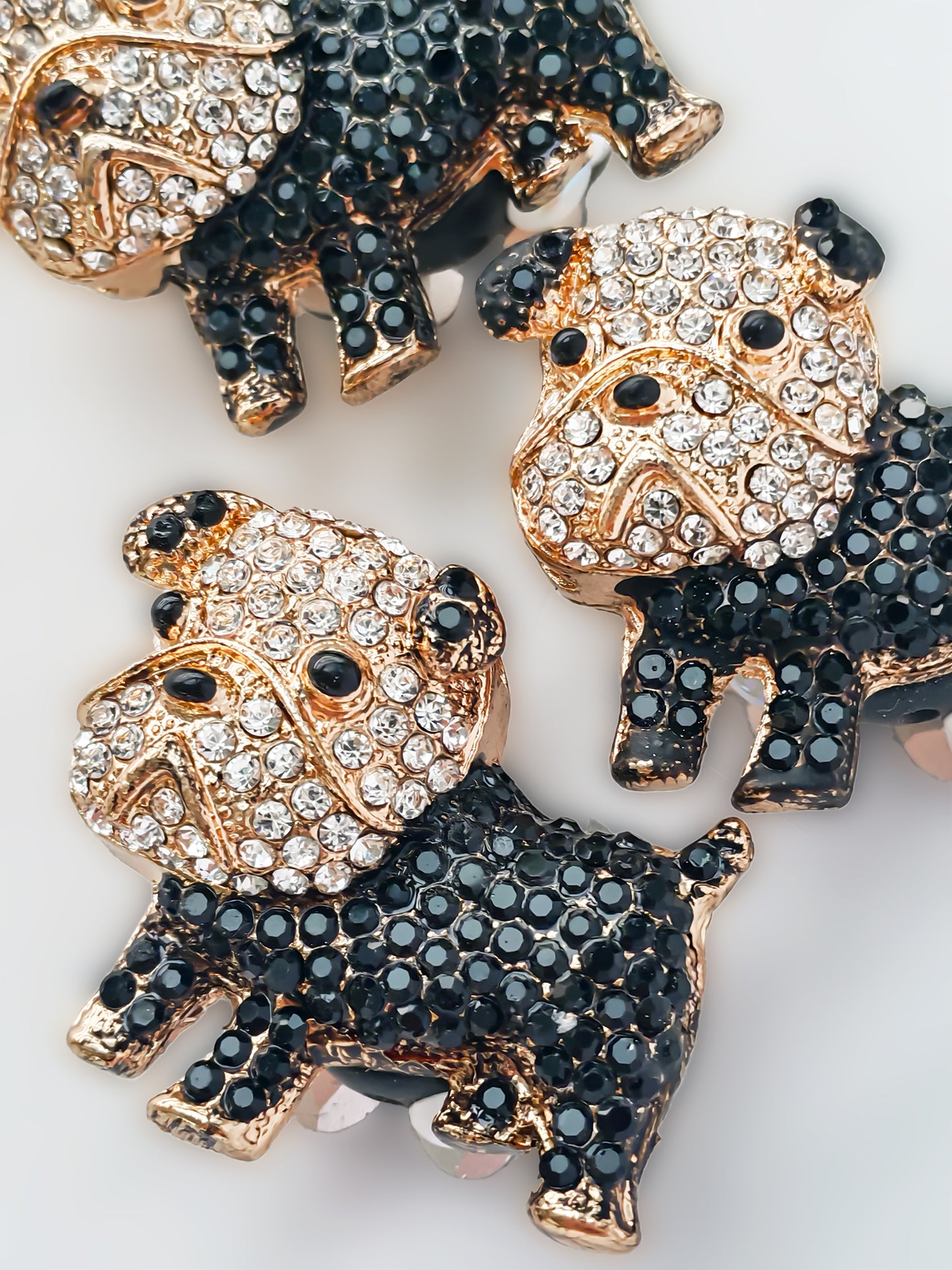 C52072 Metal Dog, Cute Pug Suitable For Bead Pens, Mobile Phone Pendants, Key Chains And Bags DIY Jewelry Craft Accessories