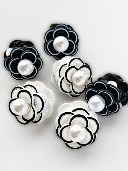 C52074 Metal Camellia, Chanel style equivalent Flower, Creative Retro Fashion Accessory Diy Pens Phone Chains