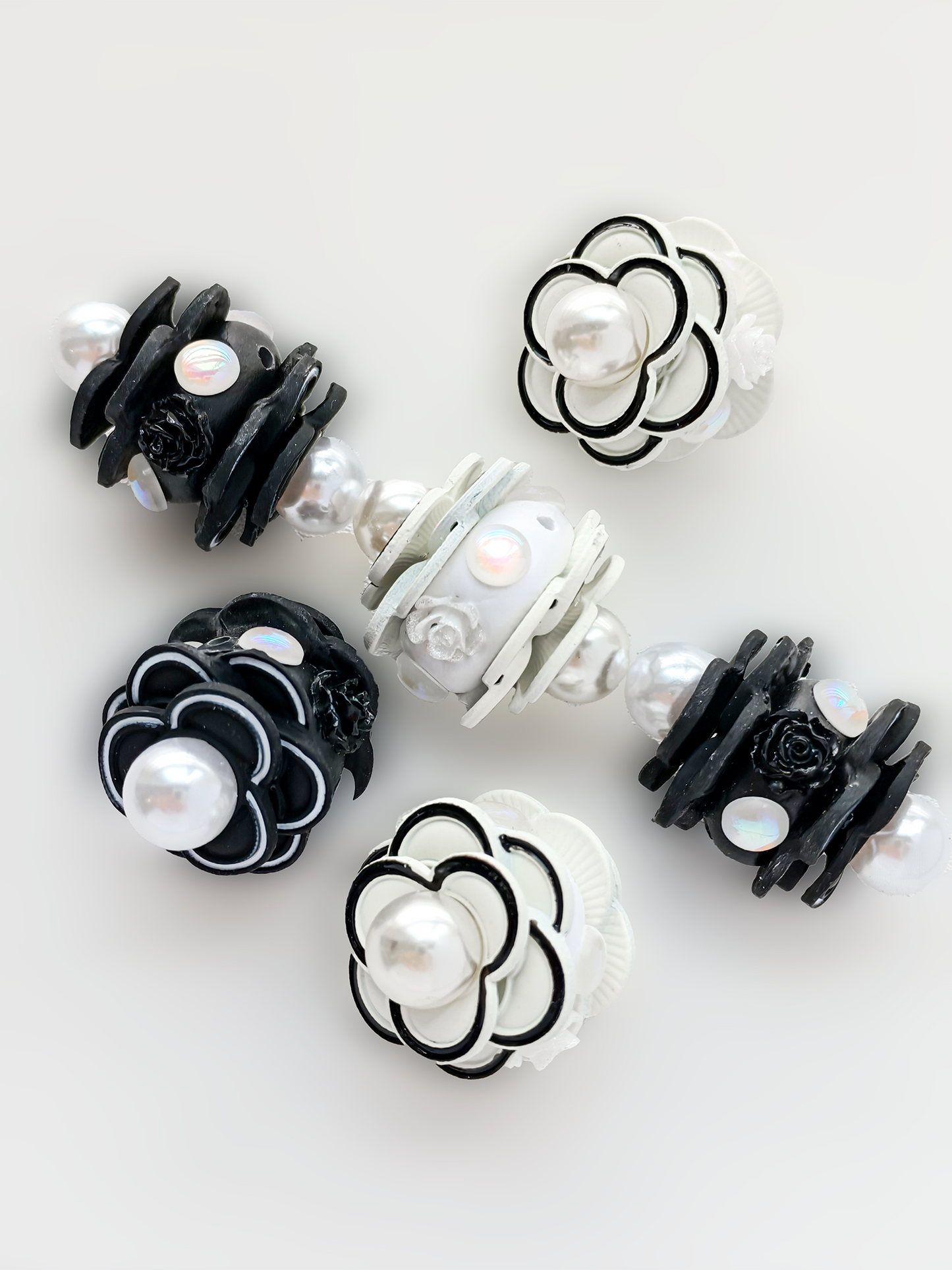 C52074 Metal Camellia, Chanel style equivalent Flower, Creative Retro Fashion Accessory Diy Pens Phone Chains