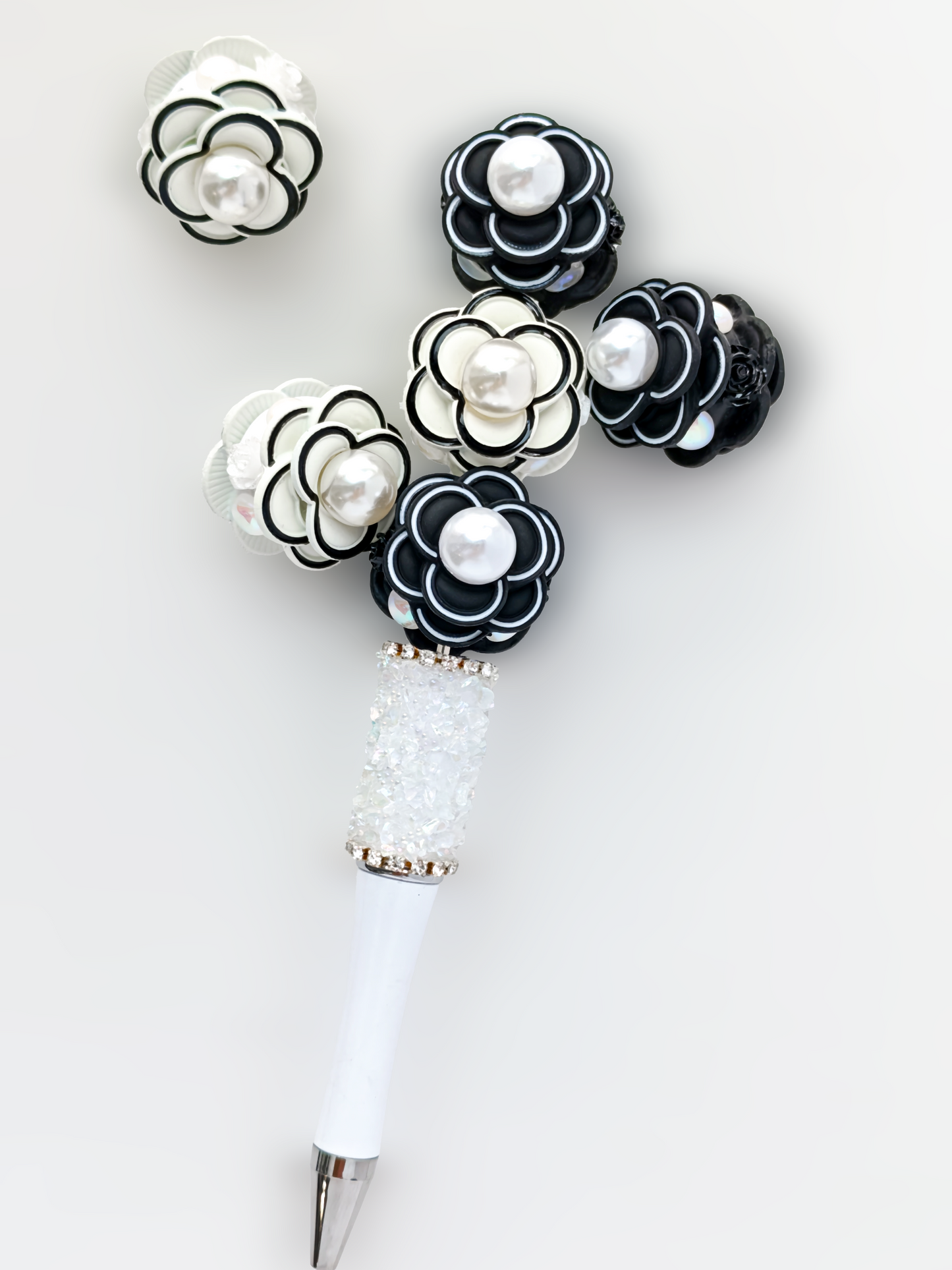 C52074 Metal Camellia, Chanel style equivalent Flower, Creative Retro Fashion Accessory Diy Pens Phone Chains