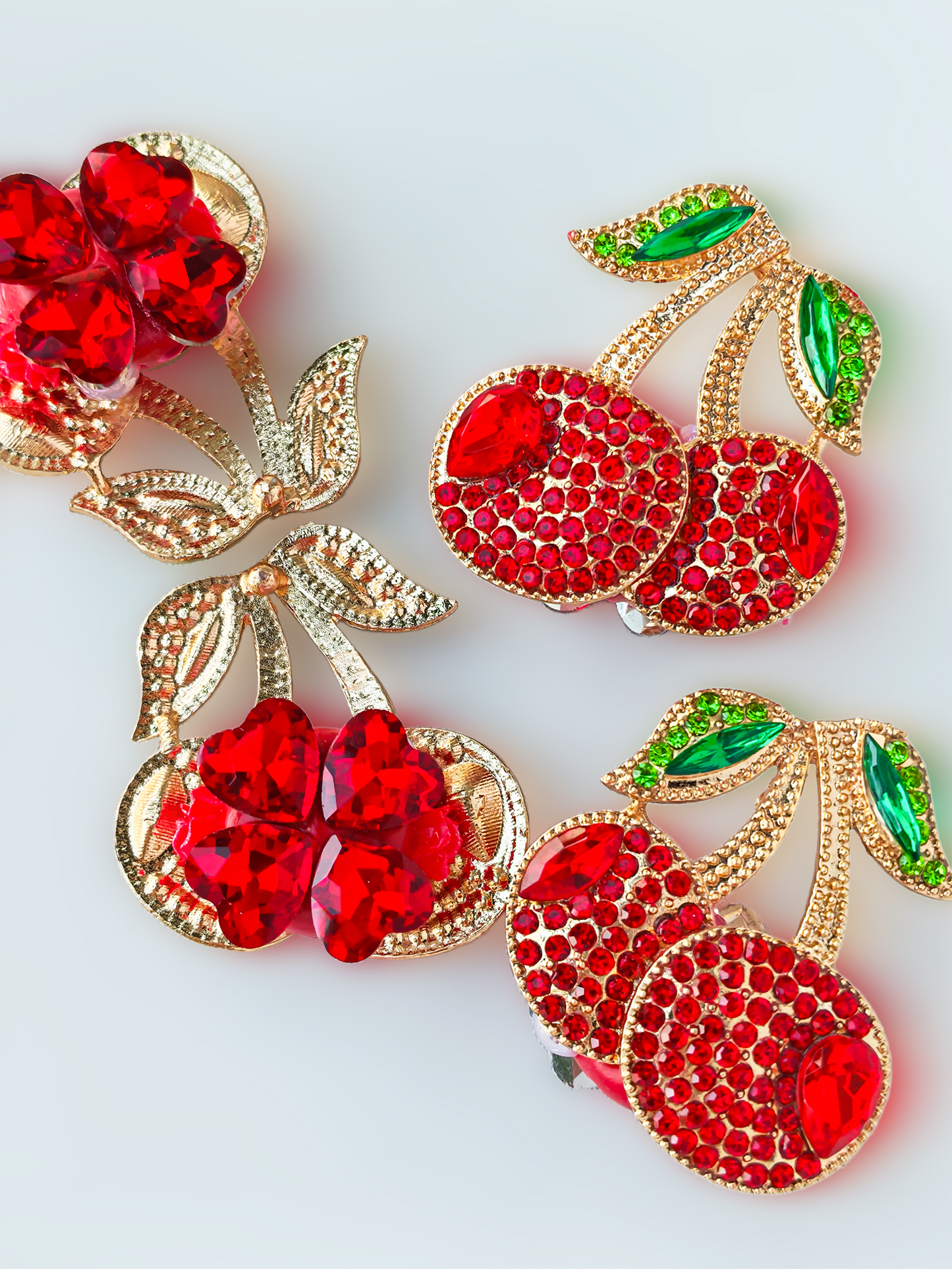 C52076  Metal Cherry, Small fruit-shaped ornaments Suitable For Bead Pens, Mobile Phone Pendants, Key Chains And Bags DIY Jewelry Craft Accessories