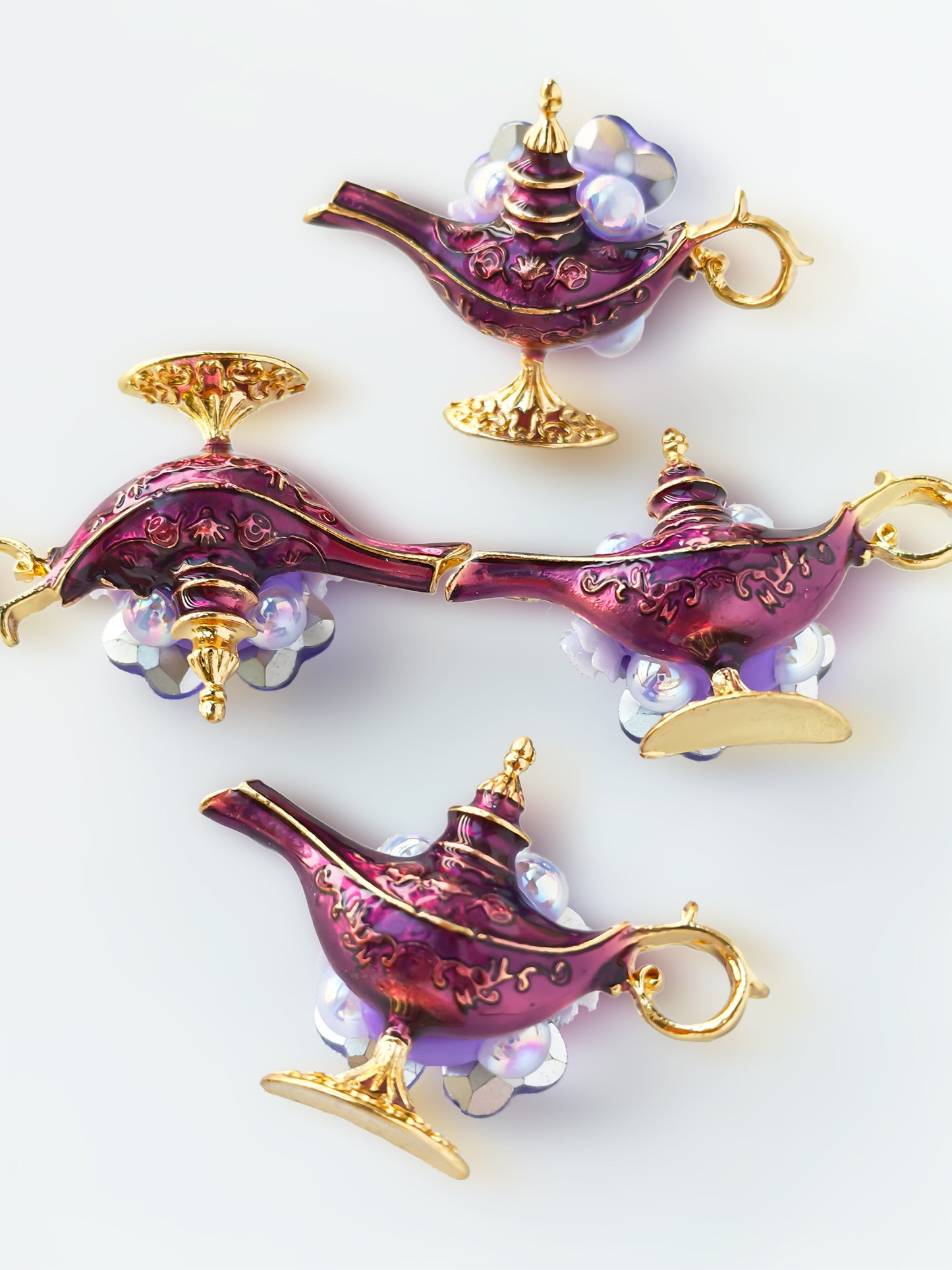C52077 Metal Aladdin's Magic Lamp Suitable For Bead Pens, Mobile Phone Pendants, Key Chains And Bags DIY Jewelry Craft Accessories