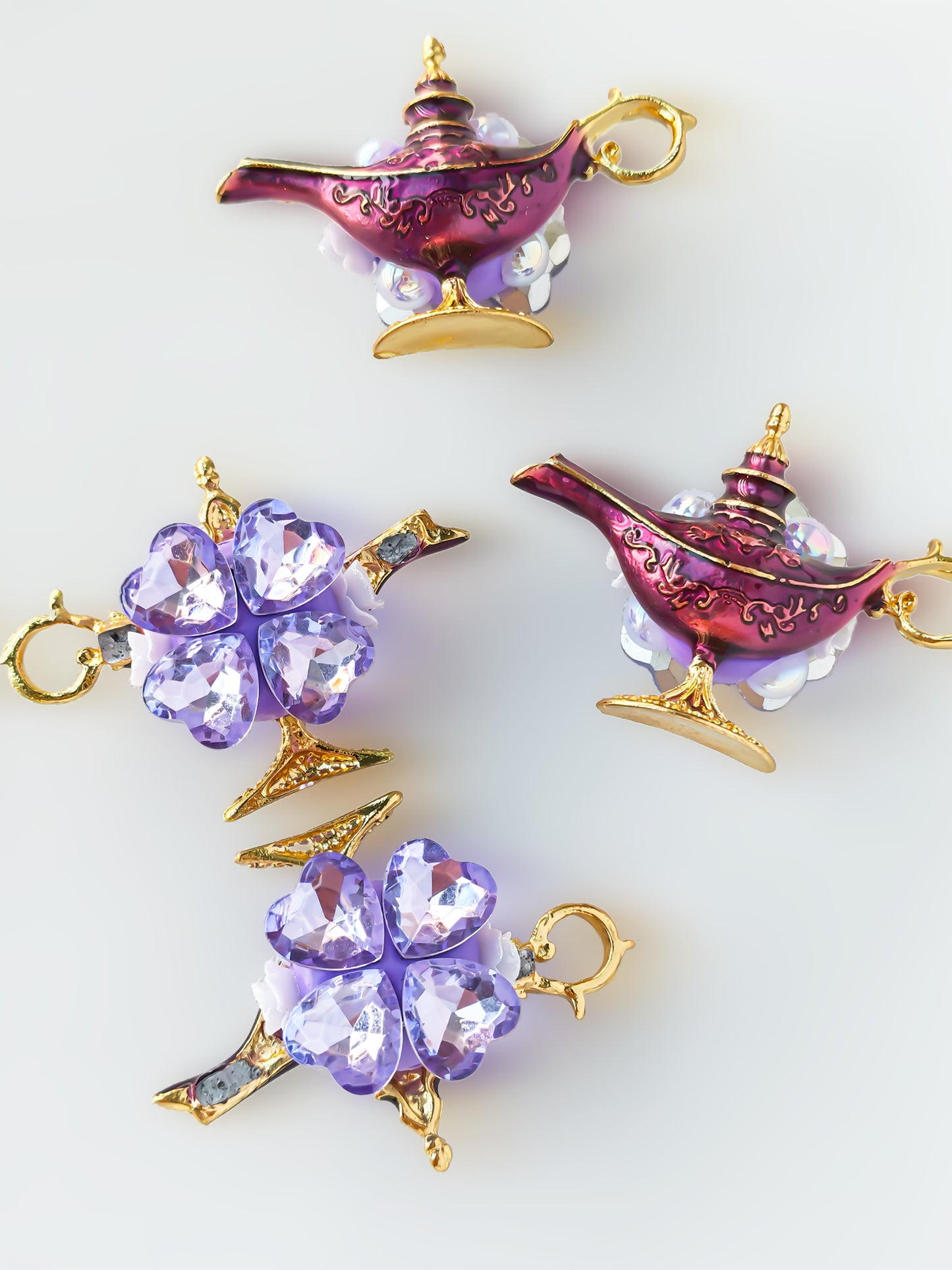 C52077 Metal Aladdin's Magic Lamp Suitable For Bead Pens, Mobile Phone Pendants, Key Chains And Bags DIY Jewelry Craft Accessories
