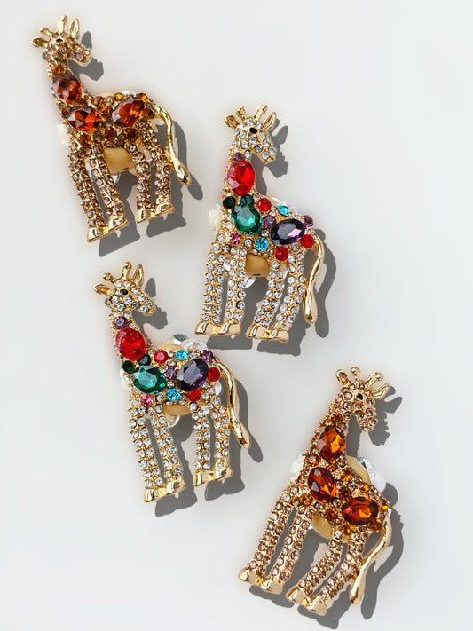 C52082 Metal Stilted Giraffe,  Suitable For DY Bracelet, Necklace, Keychain, Phone Charm, Diy Pens, Colored bead