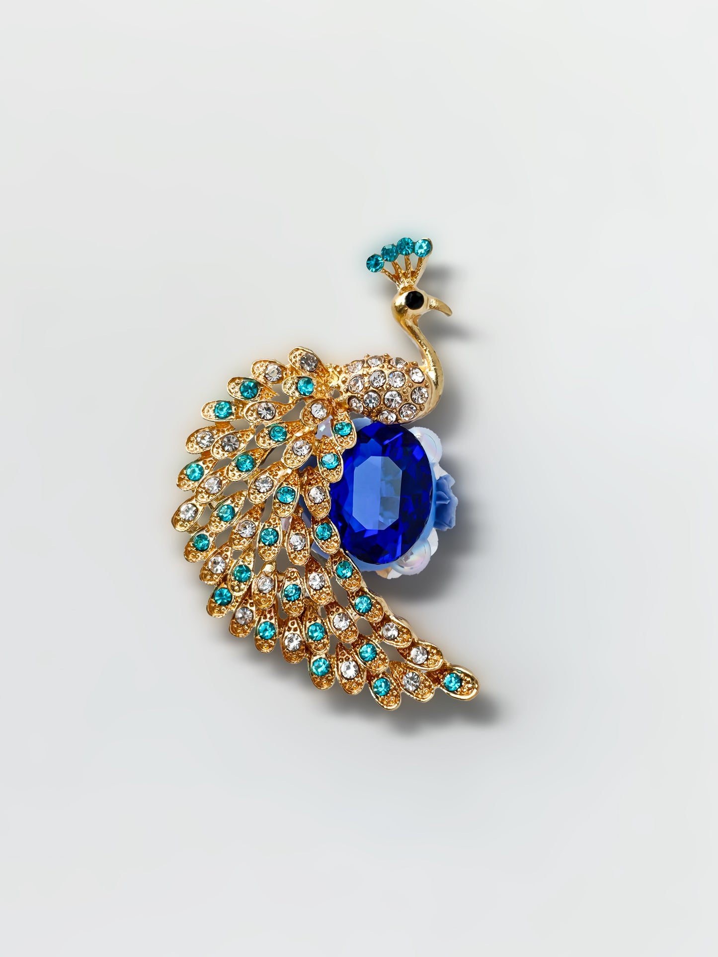 C52084 Metal Diamond Engraved Peacock, Suitable For Bead Pens, Mobile Phone Pendants, Key Chains And Bags DIY Jewelry Craft Accessories