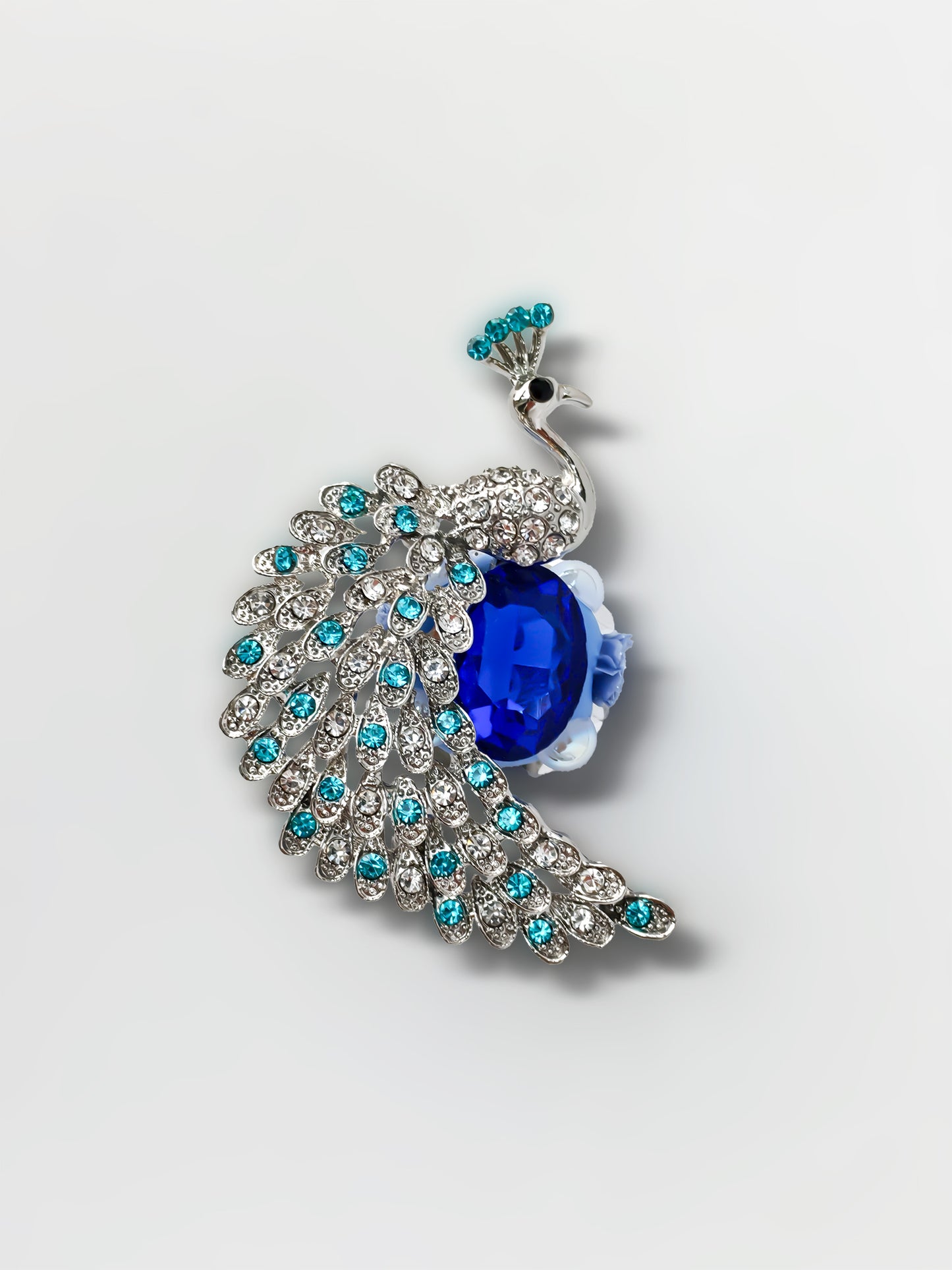 C52084 Metal Diamond Engraved Peacock, Suitable For Bead Pens, Mobile Phone Pendants, Key Chains And Bags DIY Jewelry Craft Accessories