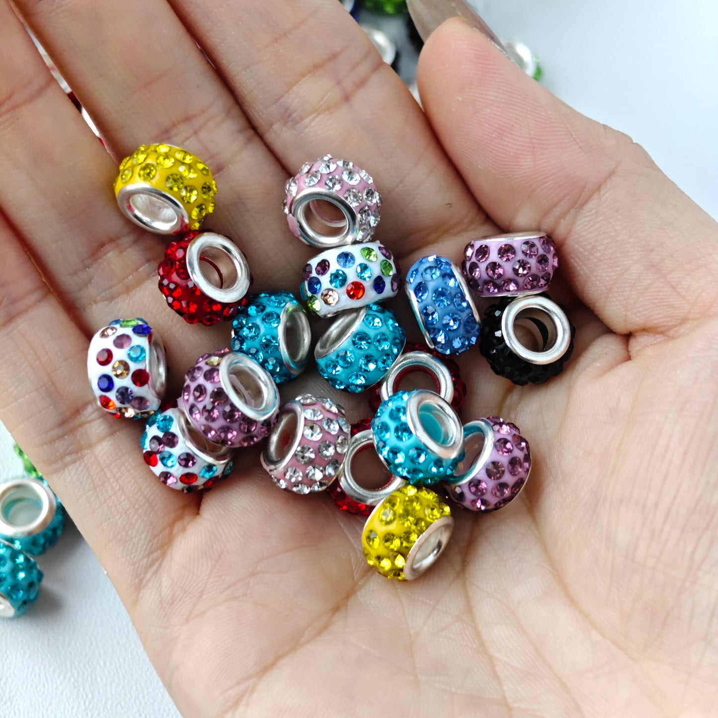AA0129 Mixed-color Fancy Beads For Jewelry Making DIY Keychain Pen Gifts Accessories Girly Style Couple Bracelet Mobile Phone Chain Handmade Supplies，Diy Pens, Phonechains,Keychain