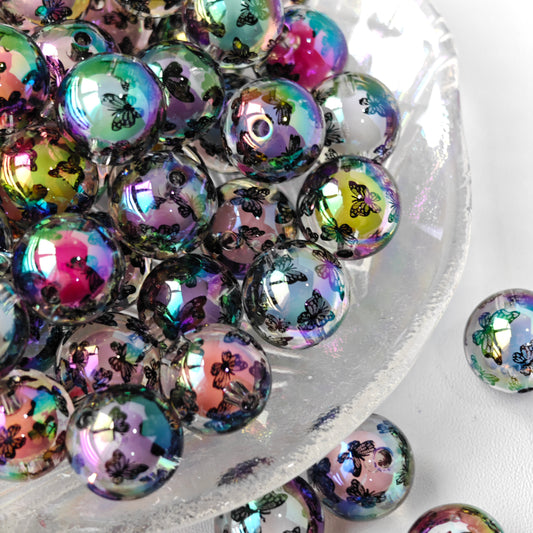 AA0130 Butterfly-patterned Acrylic Beads, For DIY Jewelry Making, Suitable For Bracelets, Necklaces, Phone Straps, Keychains