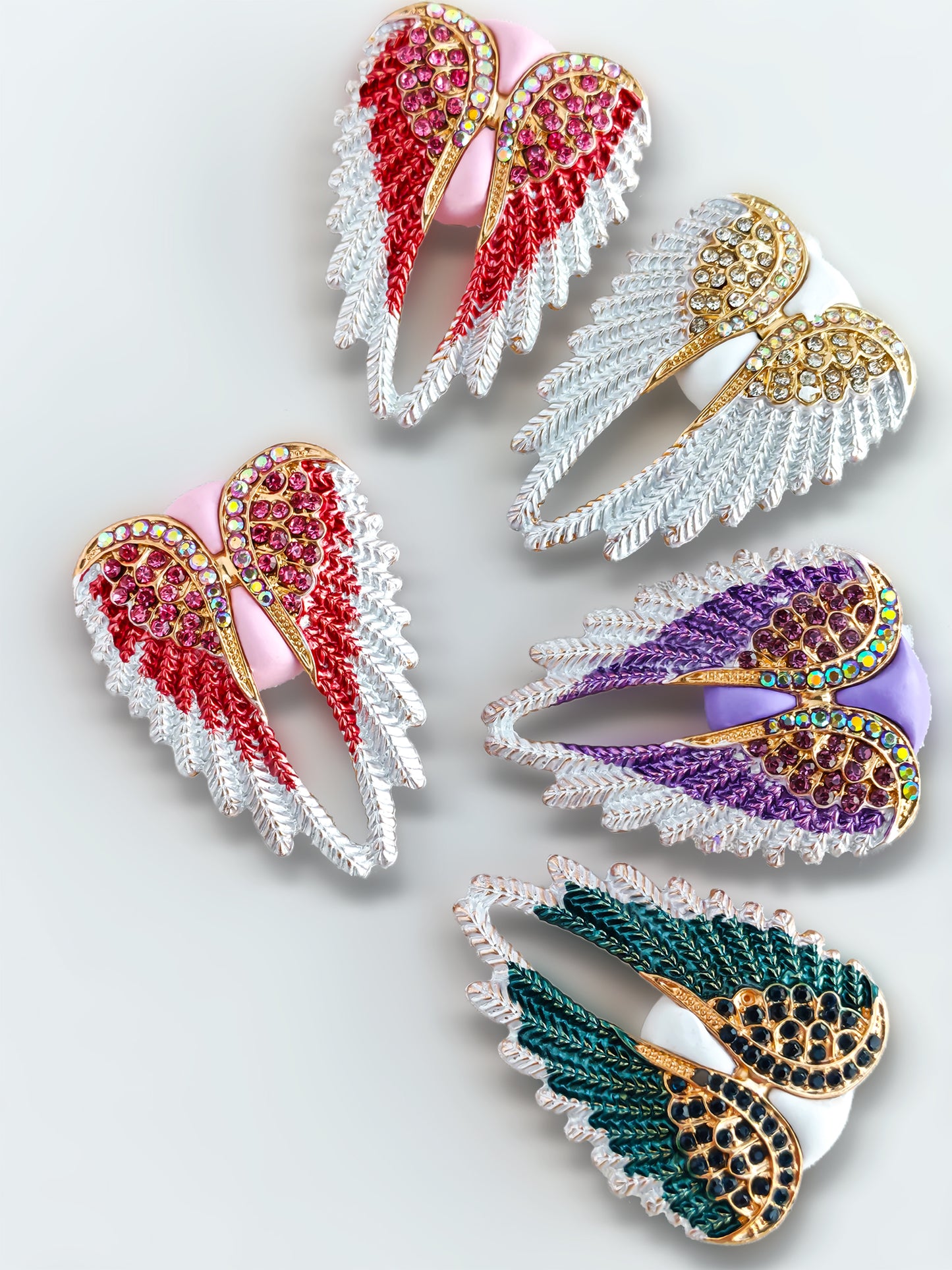 C52085 Diamond-Encrusted Angel Wings Suitable For DIY Bracelet, Necklace, Keychain, Durable Jewelry Making Supplies, DIY Pens, Phonechains&nbsp;