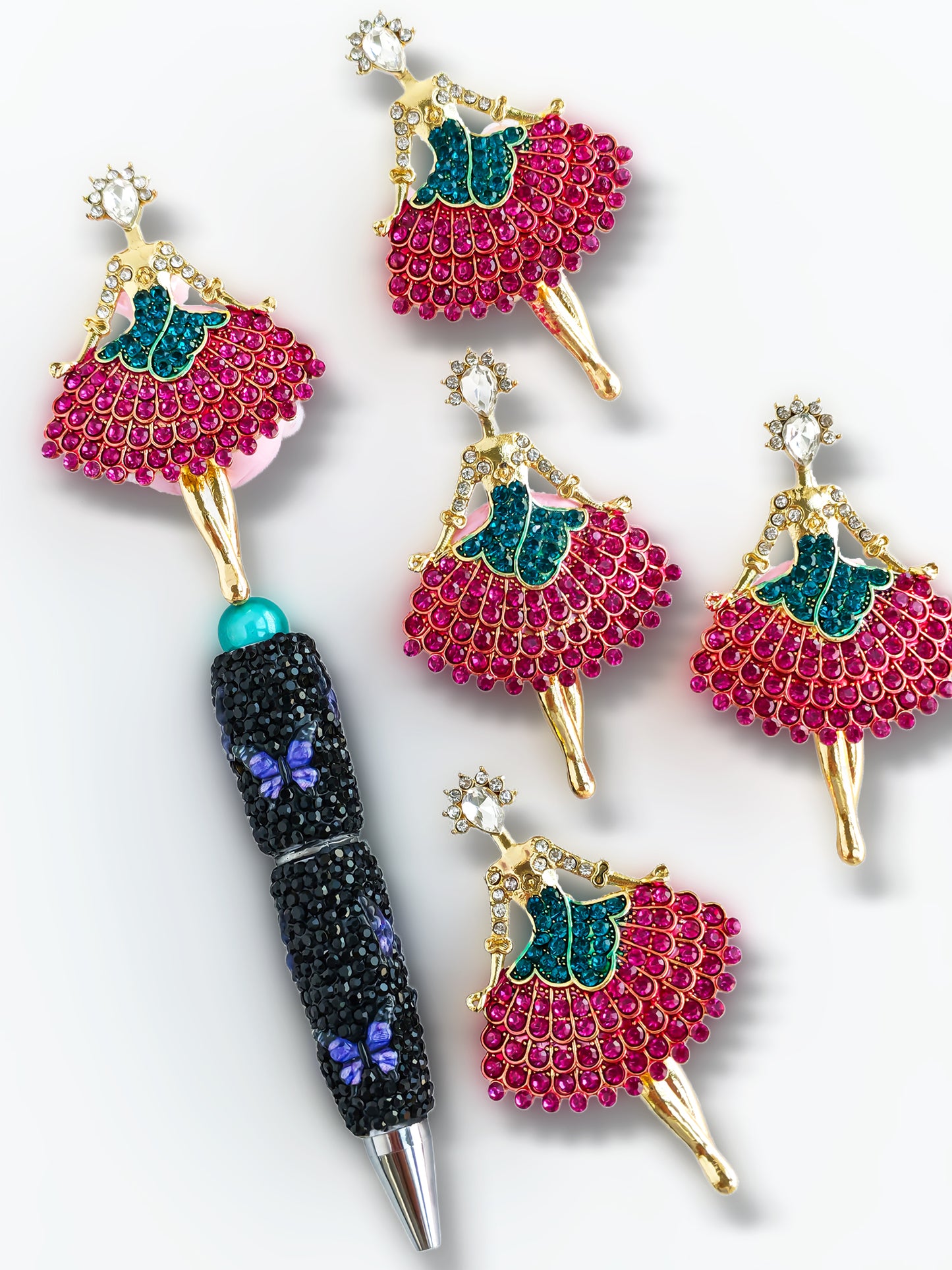 C52087 Metal Ballet Dress Girl ,Enthusiastic Color Schemes And Exquisite Craftsmanship Suitable For Necklace, Bracelet, Phone Chain, Bag Charms,&nbsp;Key-chain