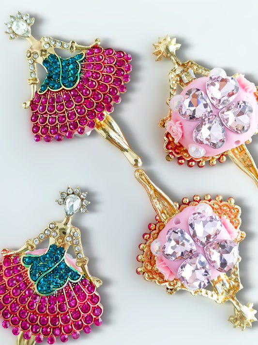 C52087 Metal Ballet Dress Girl ,Enthusiastic Color Schemes And Exquisite Craftsmanship Suitable For Necklace, Bracelet, Phone Chain, Bag Charms,&nbsp;Key-chain