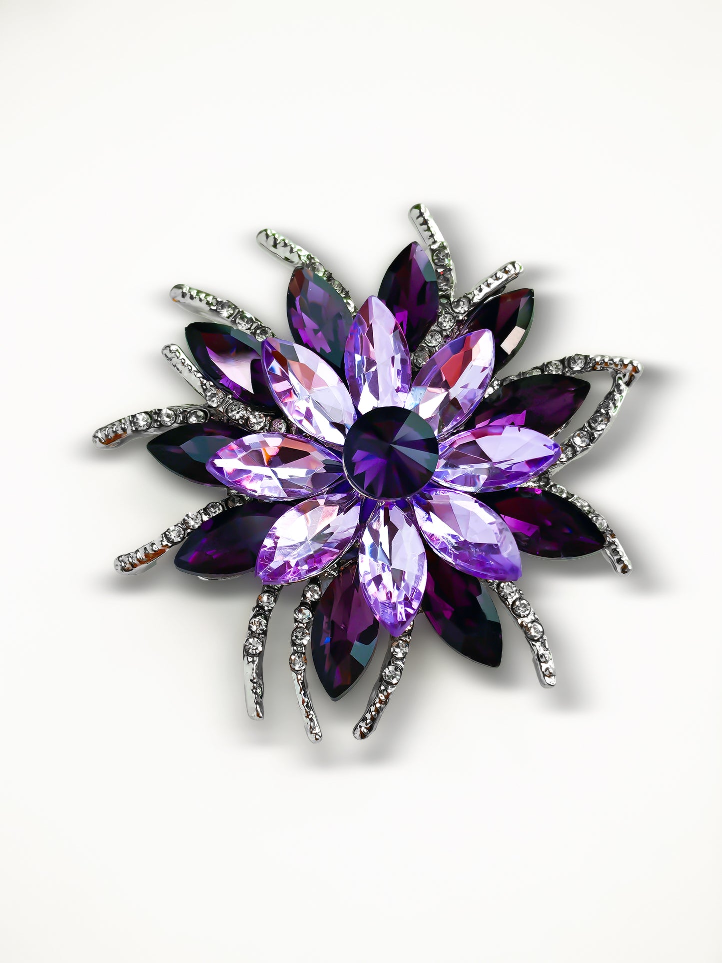 C52088 Metal Two-tone Violet Flowers Suitable For Bead Pens, Mobile Phone Pendants, Key Chains And Bags DIY Jewelry Craft Accessories