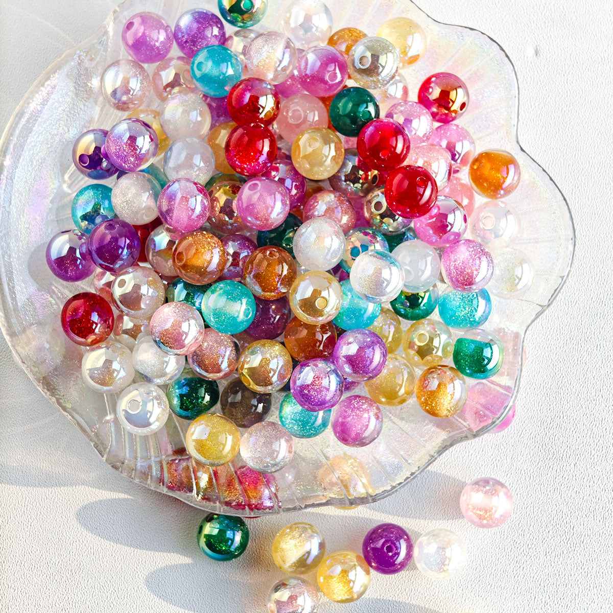AA0134 30pcs/bag Colorful Beads Large Hole Acrylic Beads, Suitable For DIY Jewelry ,Great For DIY&nbsp;Pens, Necklaces, Key-chains