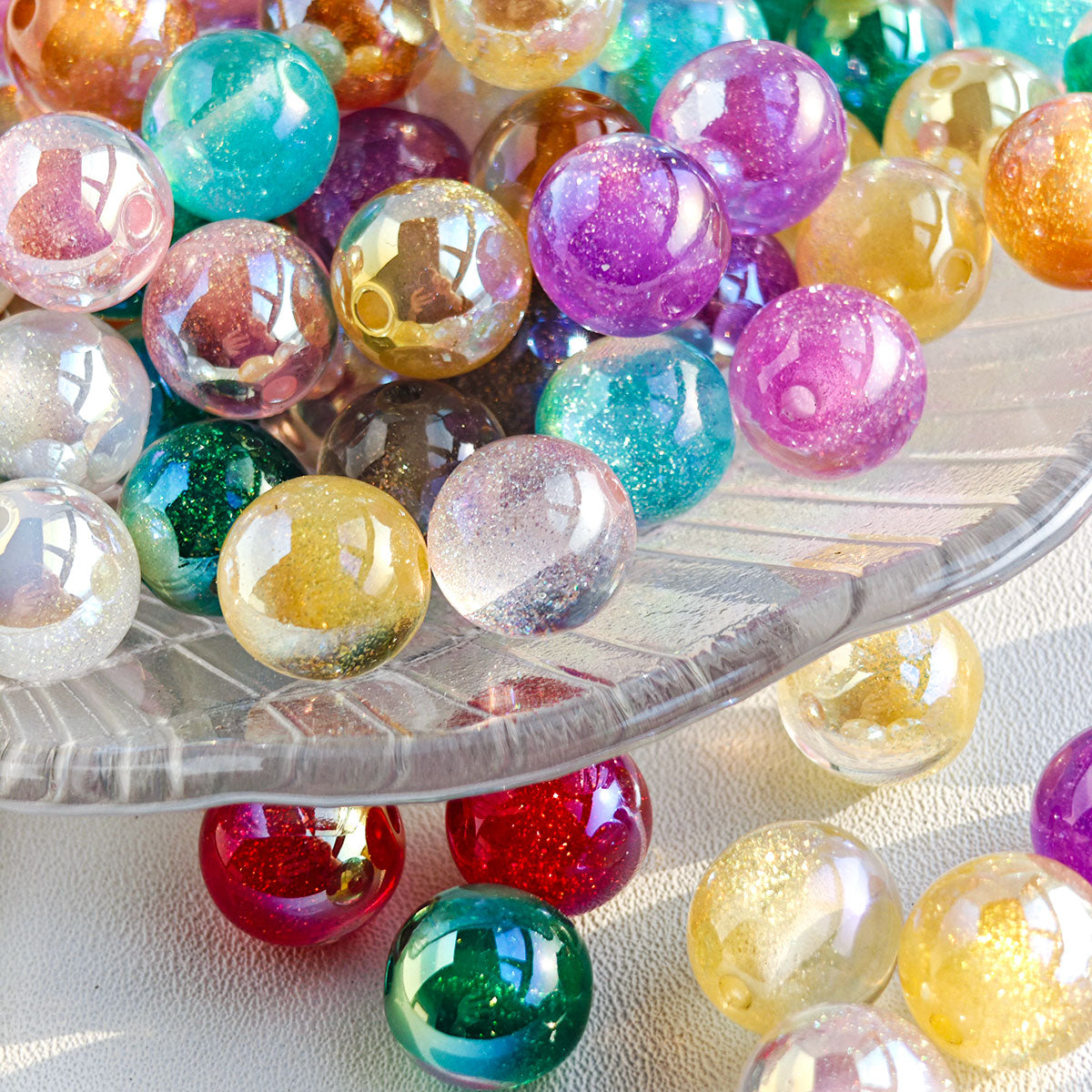 AA0134 30pcs/bag Colorful Beads Large Hole Acrylic Beads, Suitable For DIY Jewelry ,Great For DIY&nbsp;Pens, Necklaces, Key-chains