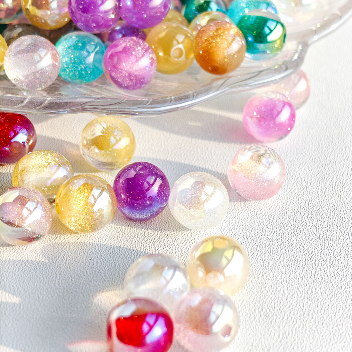 AA0134 30pcs/bag Colorful Beads Large Hole Acrylic Beads, Suitable For DIY Jewelry ,Great For DIY&nbsp;Pens, Necklaces, Key-chains