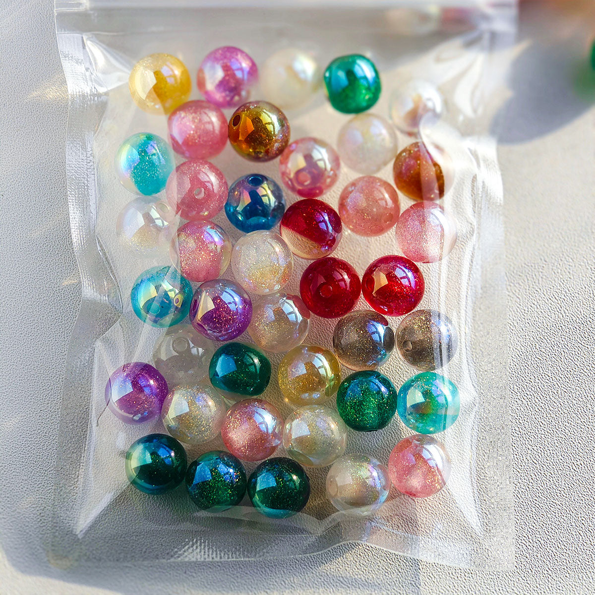 AA0134 30pcs/bag Colorful Beads Large Hole Acrylic Beads, Suitable For DIY Jewelry ,Great For DIY&nbsp;Pens, Necklaces, Key-chains