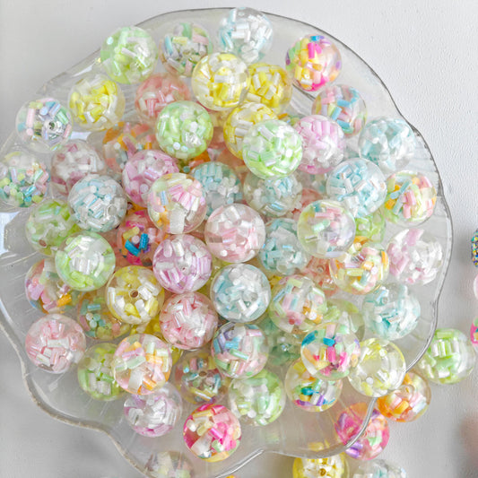 AA0135 Pastel Confetti Resin Beads, Bestseller&nbsp;Craft Essentials Suitable For Necklace, Bracelet, Phone Chain, Bag Charms,&nbsp;Key-chain