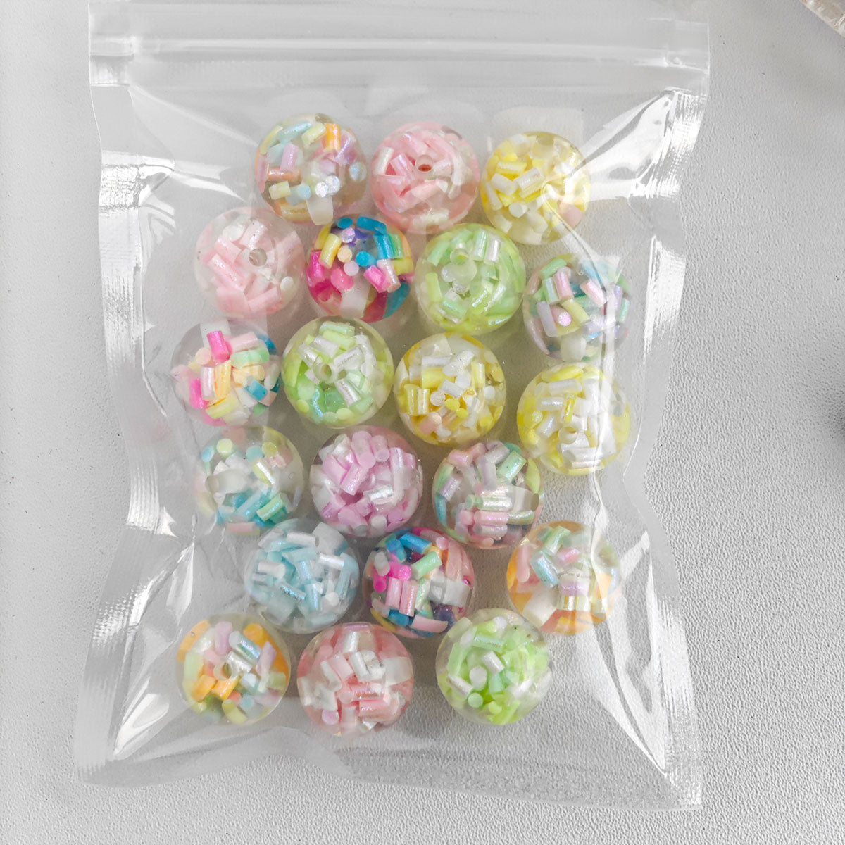 AA0135 Pastel Confetti Resin Beads, Bestseller&nbsp;Craft Essentials Suitable For Necklace, Bracelet, Phone Chain, Bag Charms,&nbsp;Key-chain