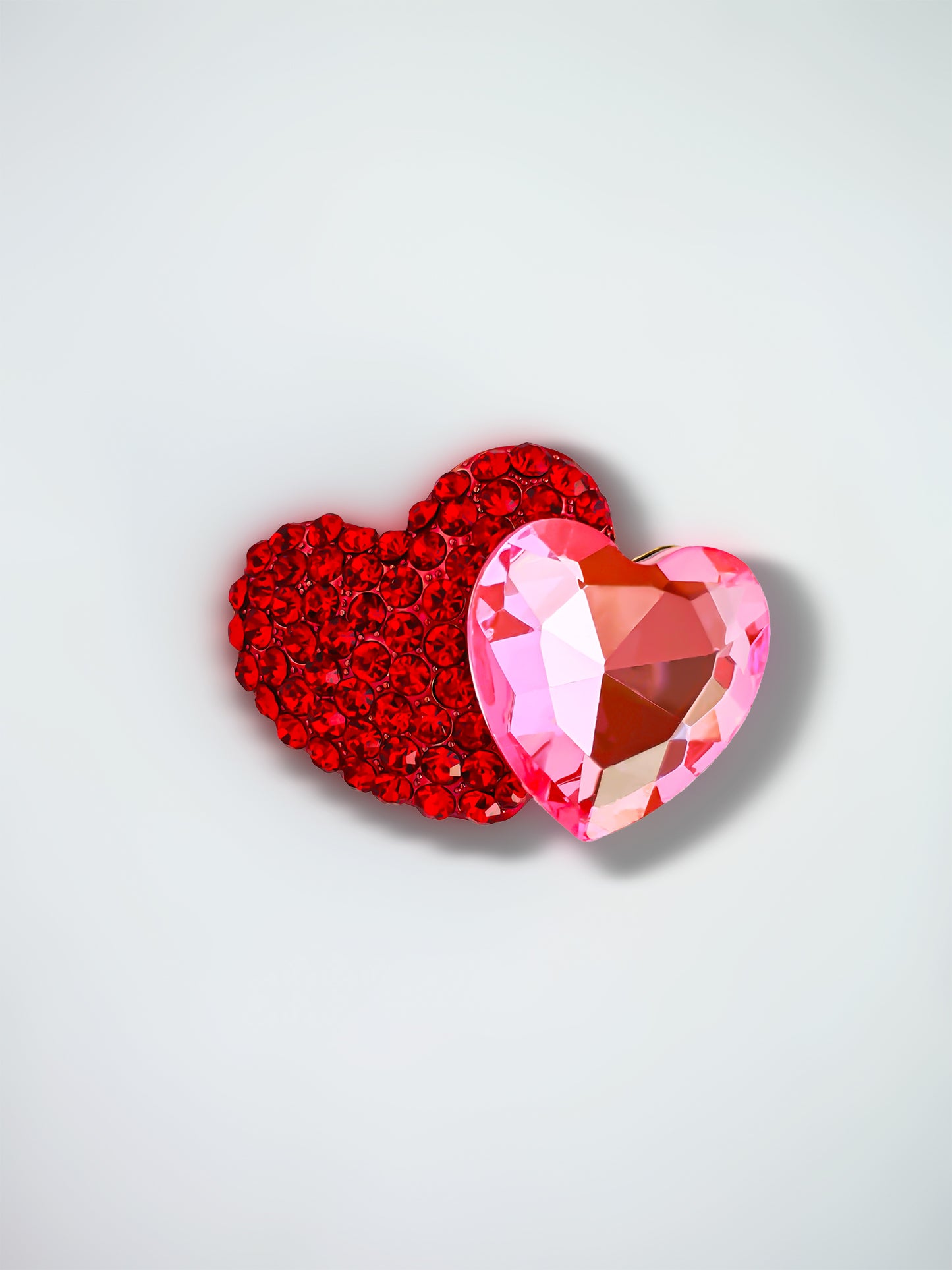 C52095 Metal Large and Small Heart-Shaped Diamonds Suitable For Bead Pens, Mobile Phone Pendants, Key Chains And Bags DIY Jewelry Craft Accessories