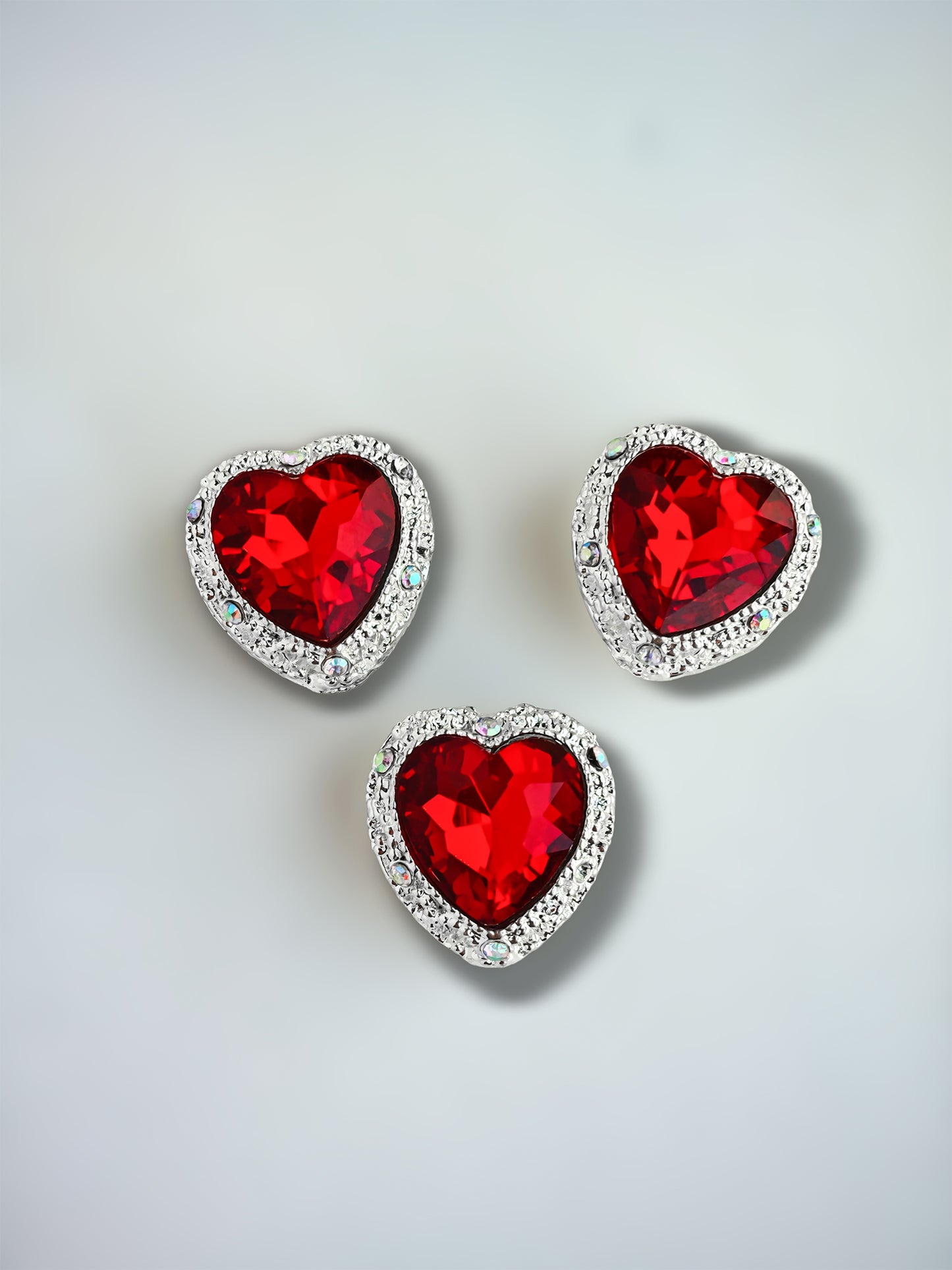 C52097 Heart-Shaped Diamond, Metal Colorful Fance Suitable For DIY Bracelet, Necklace, Keychain, Durable Jewelry Making Supplies, DIY Pens, Phonechains
