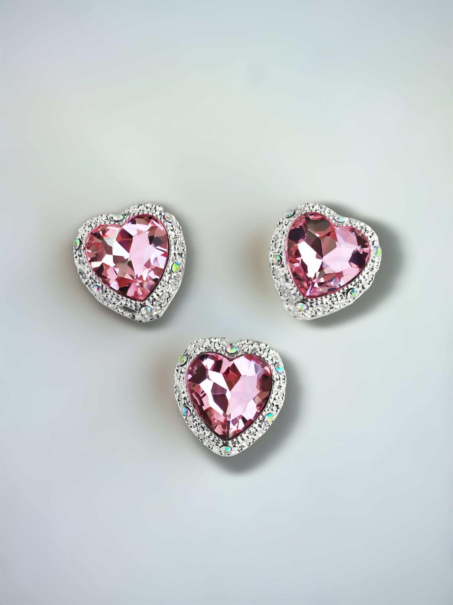 C52097 Heart-Shaped Diamond, Metal Colorful Fance Suitable For DIY Bracelet, Necklace, Keychain, Durable Jewelry Making Supplies, DIY Pens, Phonechains