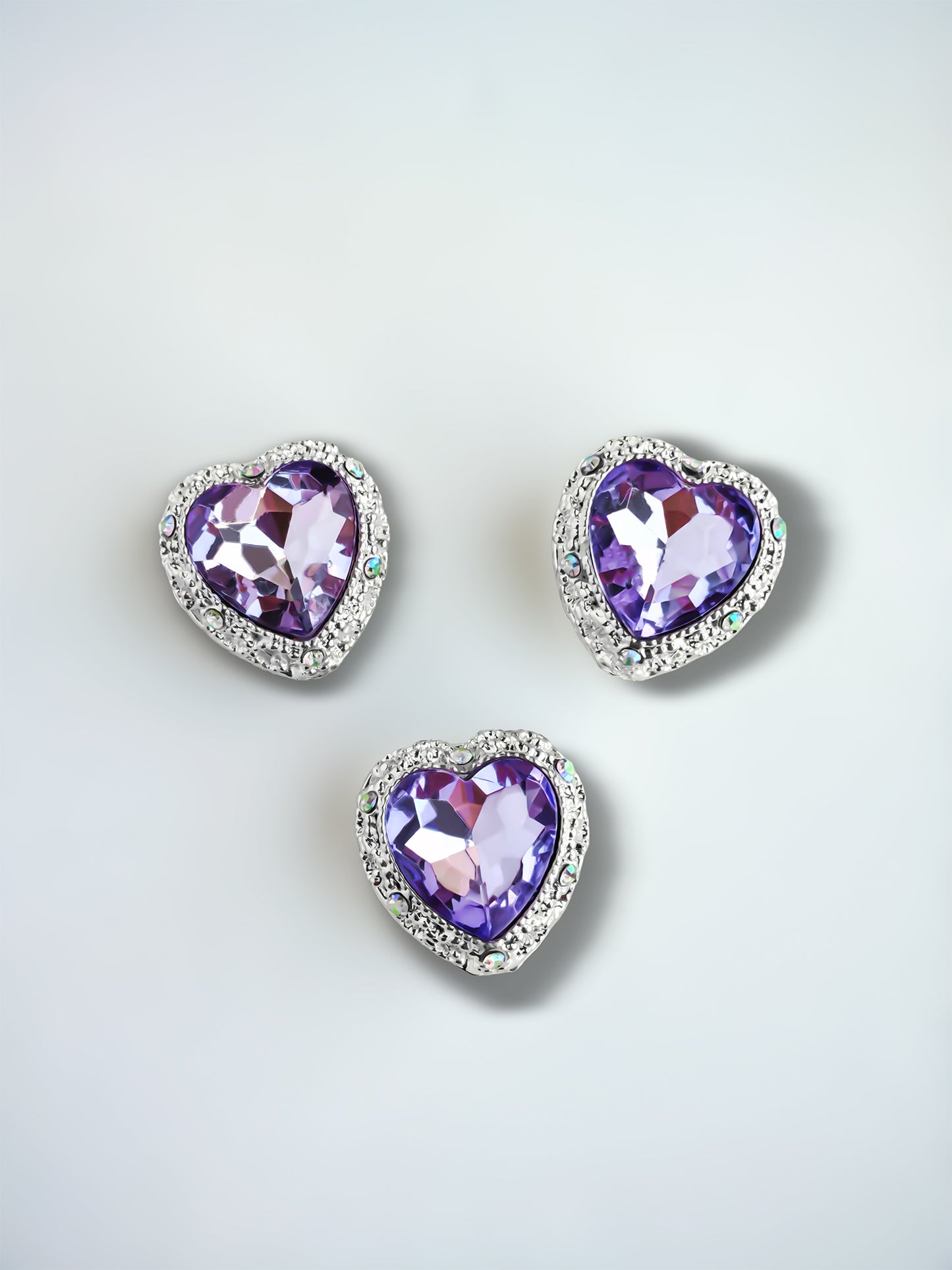 C52097 Heart-Shaped Diamond, Metal Colorful Fance Suitable For DIY Bracelet, Necklace, Keychain, Durable Jewelry Making Supplies, DIY Pens, Phonechains
