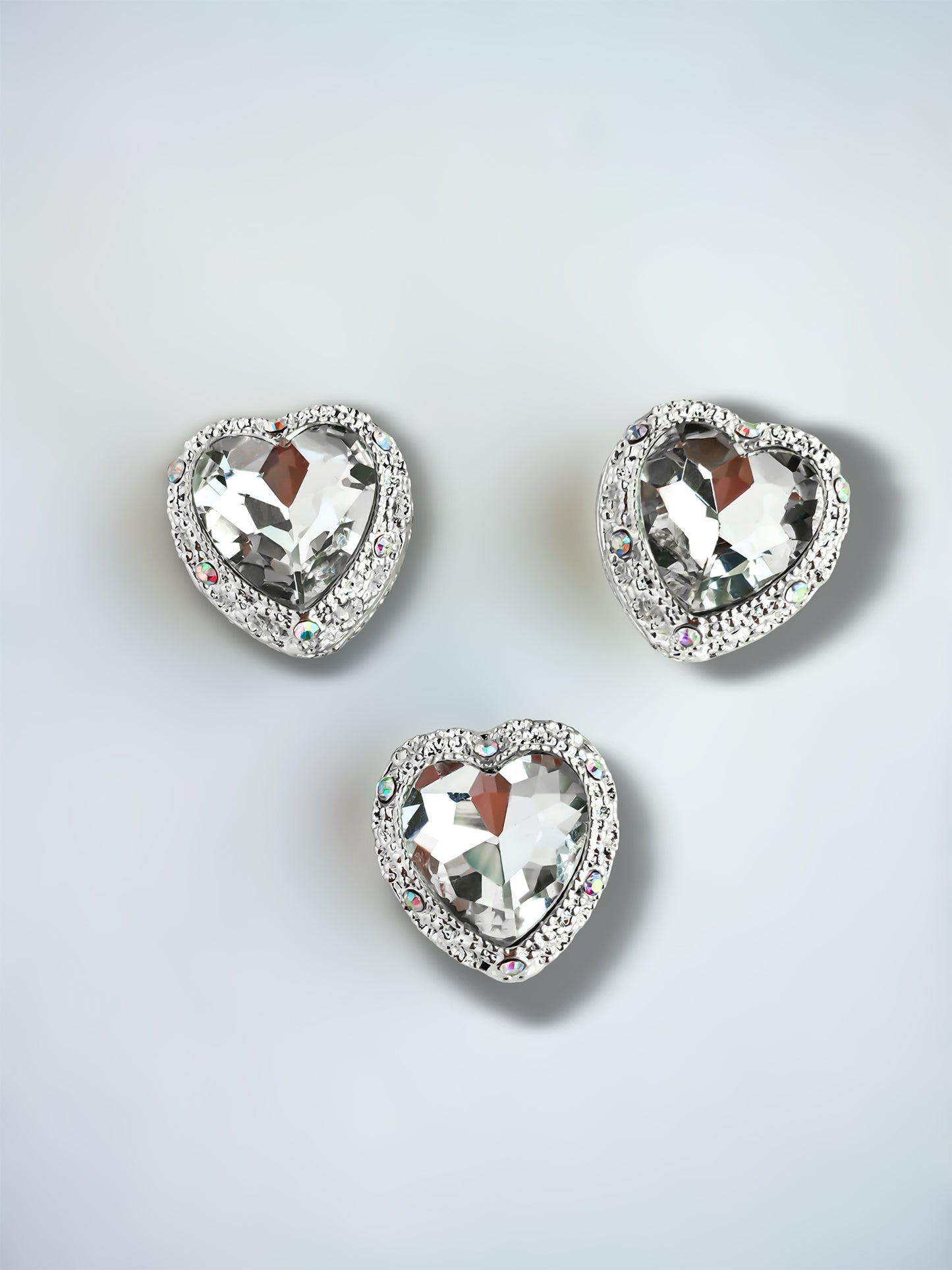 C52097 Heart-Shaped Diamond, Metal Colorful Fance Suitable For DIY Bracelet, Necklace, Keychain, Durable Jewelry Making Supplies, DIY Pens, Phonechains