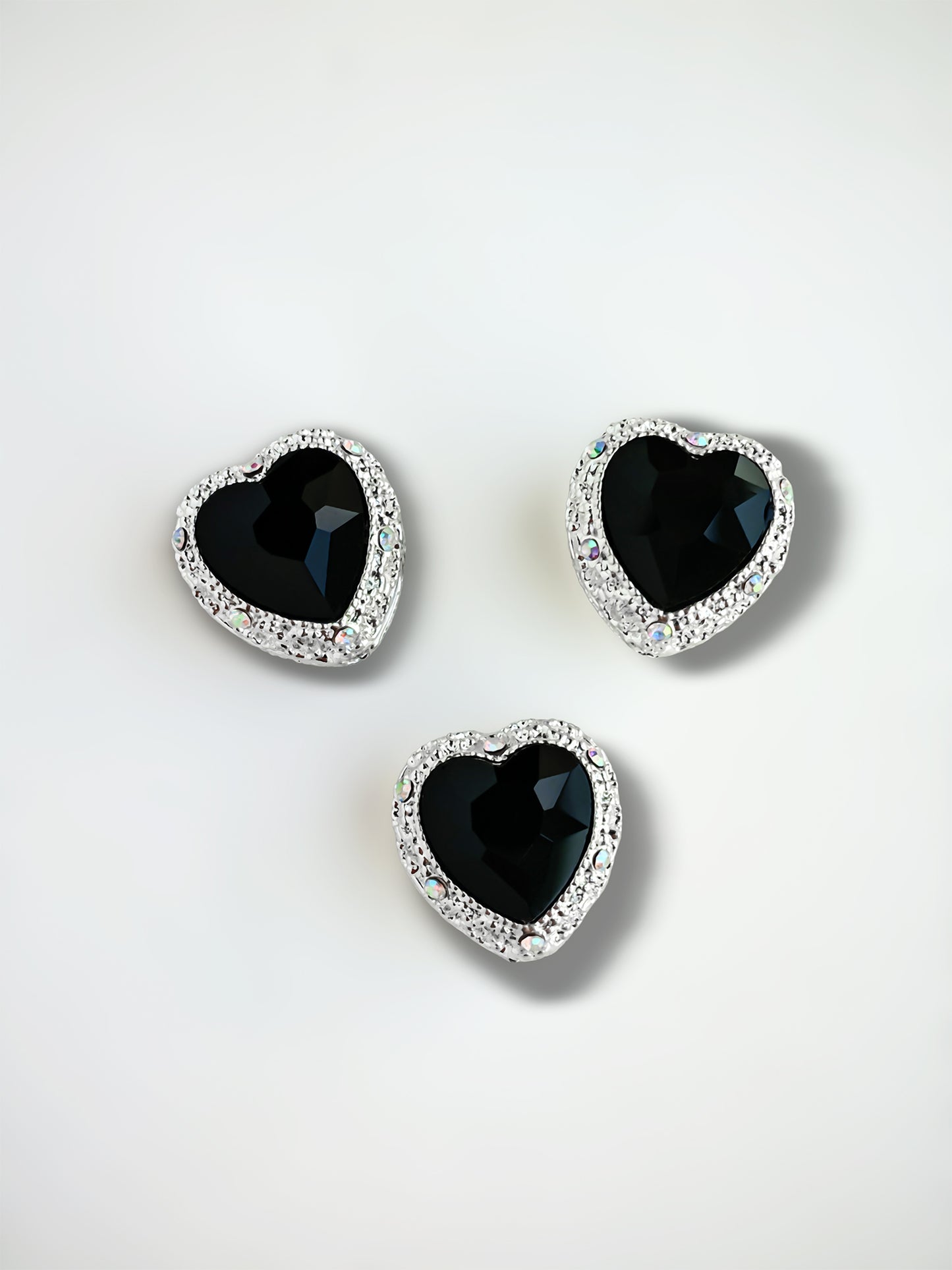 C52097 Heart-Shaped Diamond, Metal Colorful Fance Suitable For DIY Bracelet, Necklace, Keychain, Durable Jewelry Making Supplies, DIY Pens, Phonechains