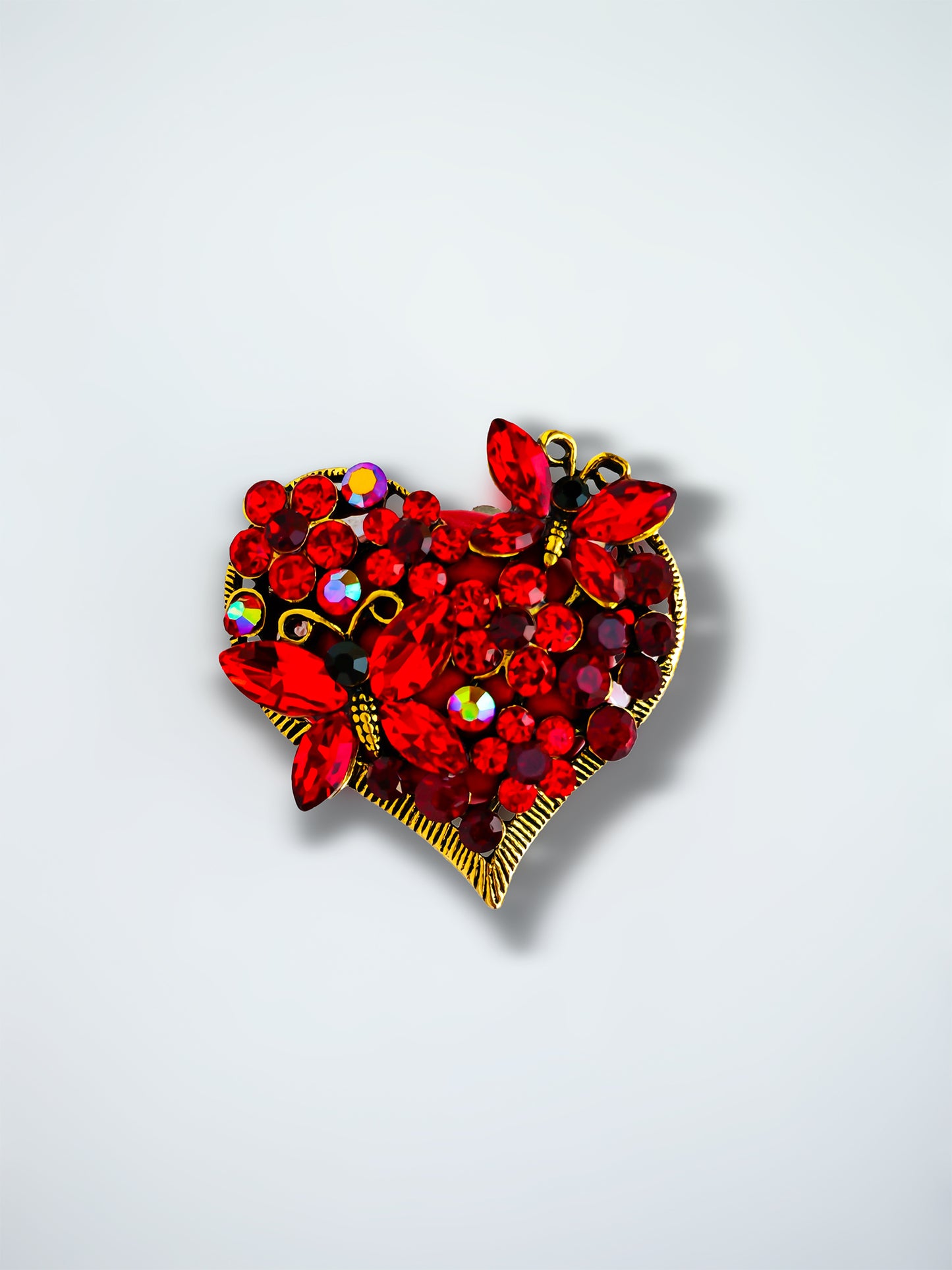 C52100 Metal Valentine's Day Hearts, Butterflies and Flowers Suitable For Bead Pens, Mobile Phone Pendants, Key Chains And Bags DIY Jewelry Craft Accessories