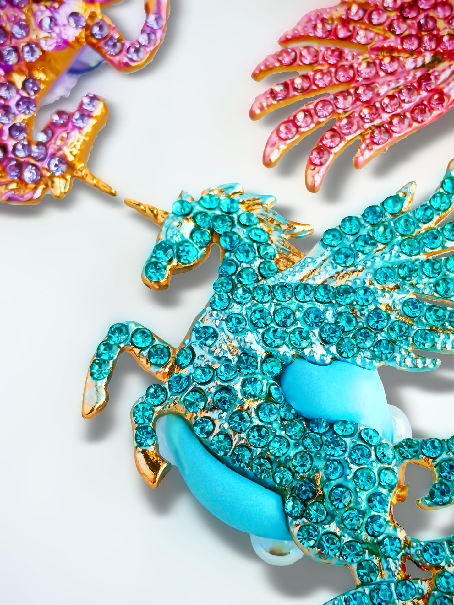 C52101 Metal Creative Unicorn Angel Horse Suitable For Bead Pens, Mobile Phone Pendants, Key Chains And Bags DIY Jewelry Craft Accessories