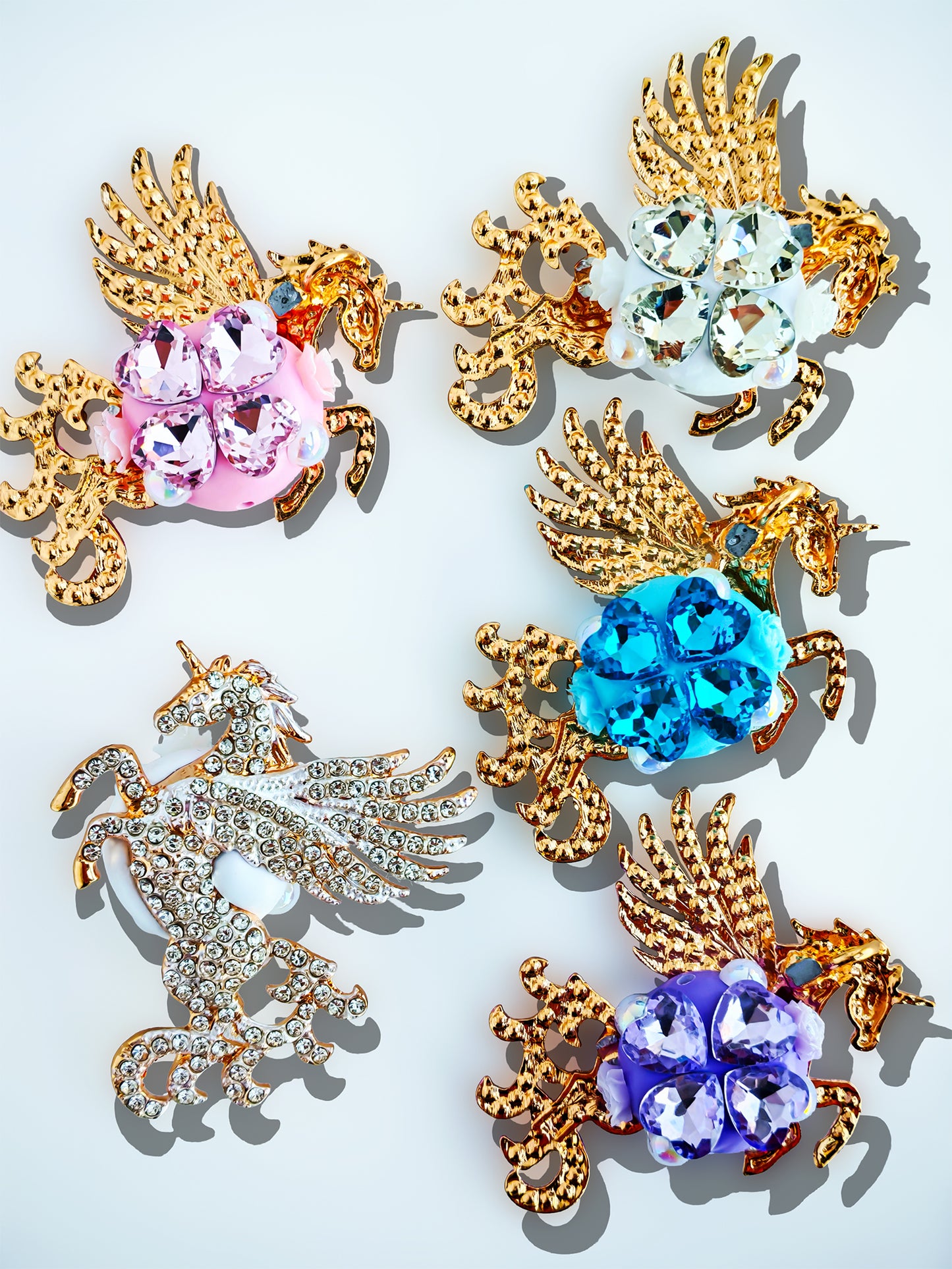 C52101 Metal Creative Unicorn Angel Horse Suitable For Bead Pens, Mobile Phone Pendants, Key Chains And Bags DIY Jewelry Craft Accessories