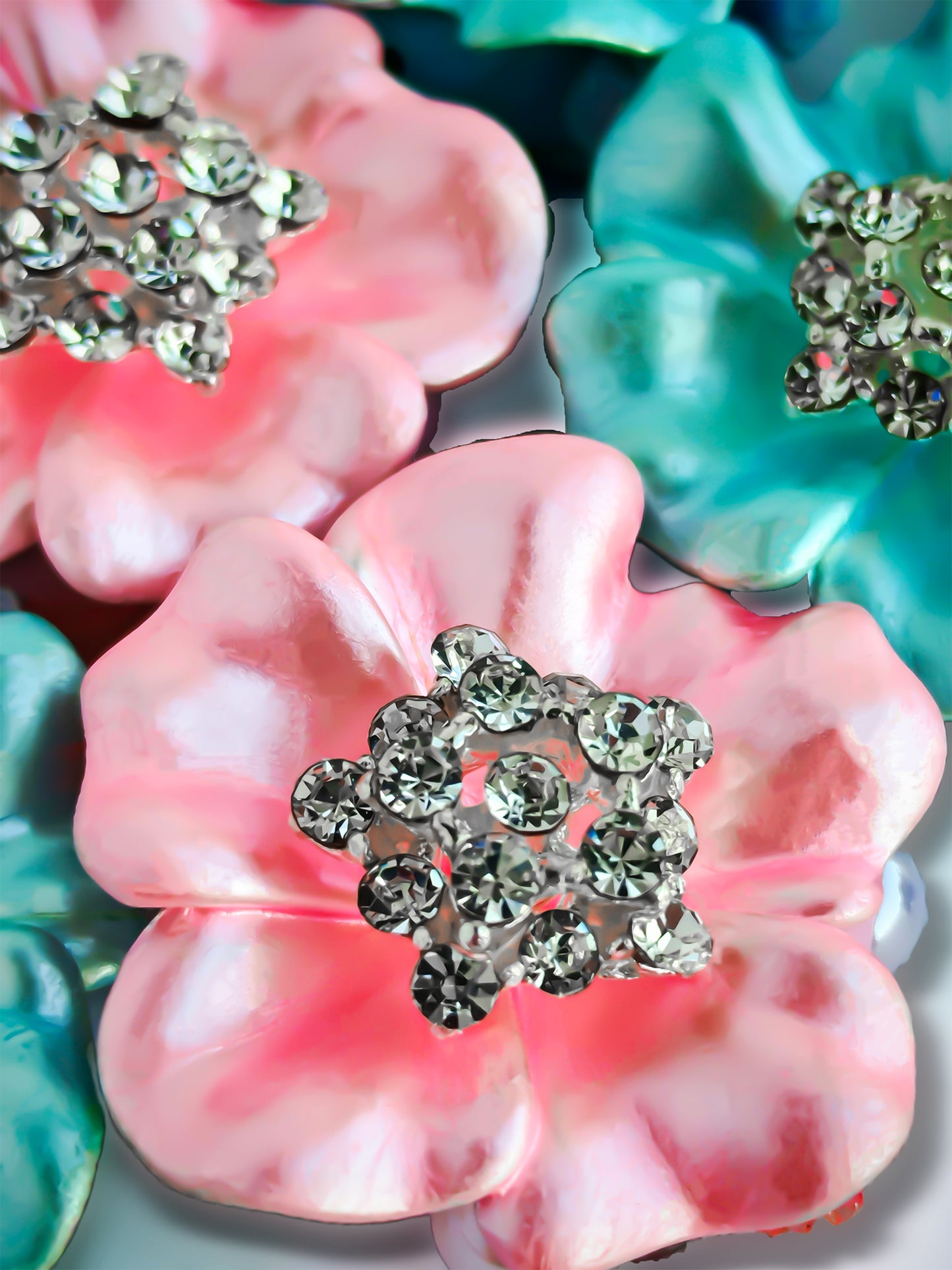 C52109 Metal Creative Luxury Petite Floral Jewelry Suitable For DIY Bracelet, Necklace, Keychain, Durable Jewelry Making Supplies, DIY Pens, Phonechains