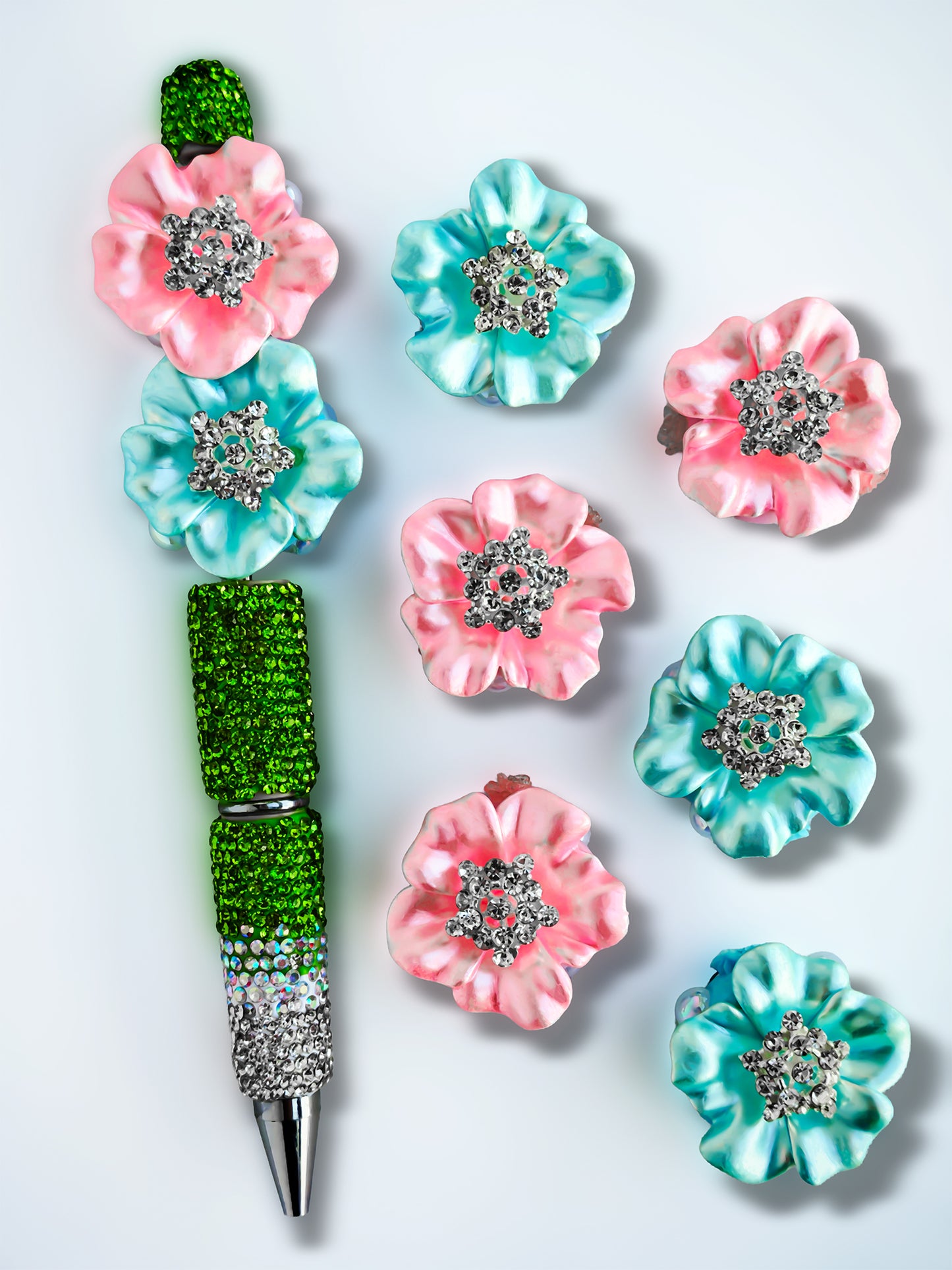 C52109 Metal Creative Luxury Petite Floral Jewelry Suitable For DIY Bracelet, Necklace, Keychain, Durable Jewelry Making Supplies, DIY Pens, Phonechains