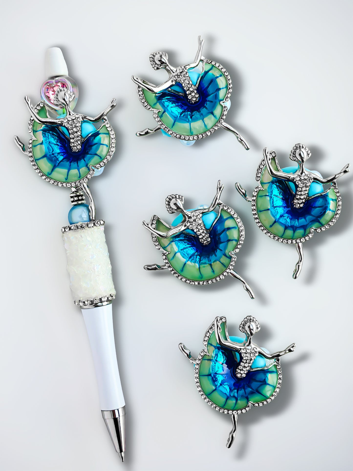 C52108 Metal Creative Swan Ballet Girl Suitable For Necklace, Bracelet, Phone Chain, Bag Charms, Key-chain