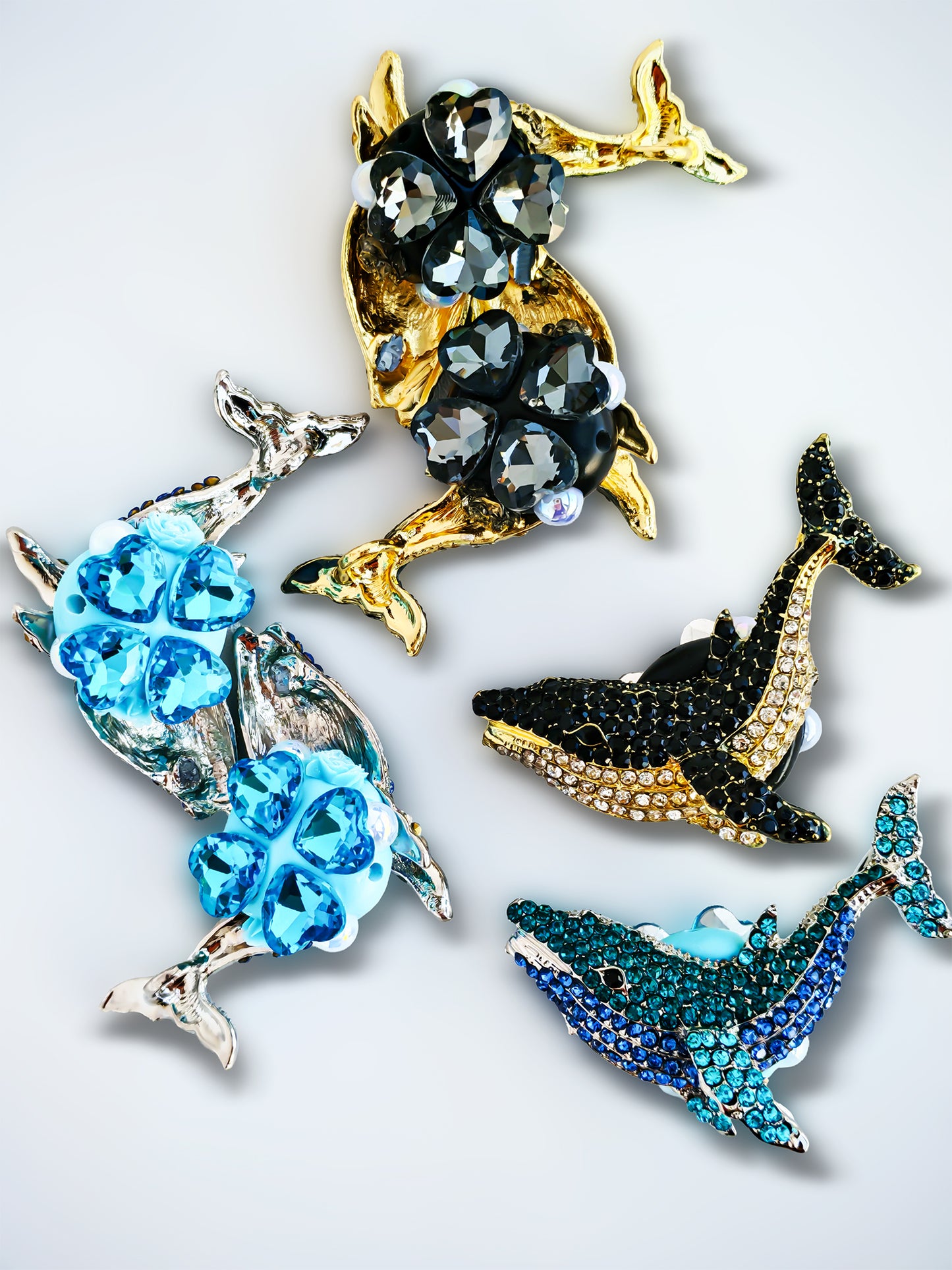 C52107 Metal Creative Deep-Sea Whale Suitable For Bead Pens, Mobile Phone Pendants, Key Chains And Bags DIY Jewelry Craft Accessories